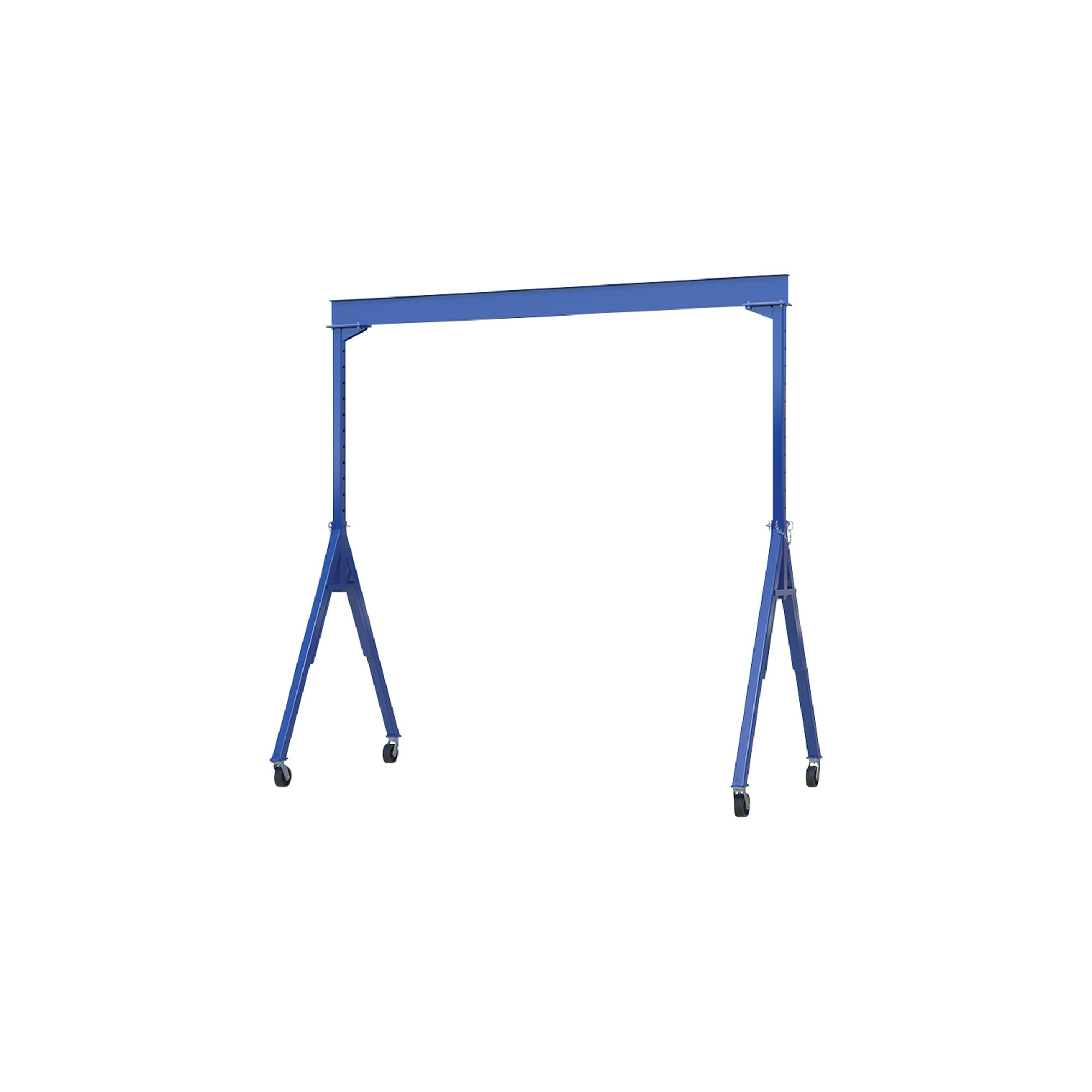 Vestil Steel Adjustable Height Gantry Crane with Phenolic Casters, 6,000-Lb. Capacity, Blue, 15ft.L x 12ft., Model AHS-6-15-12