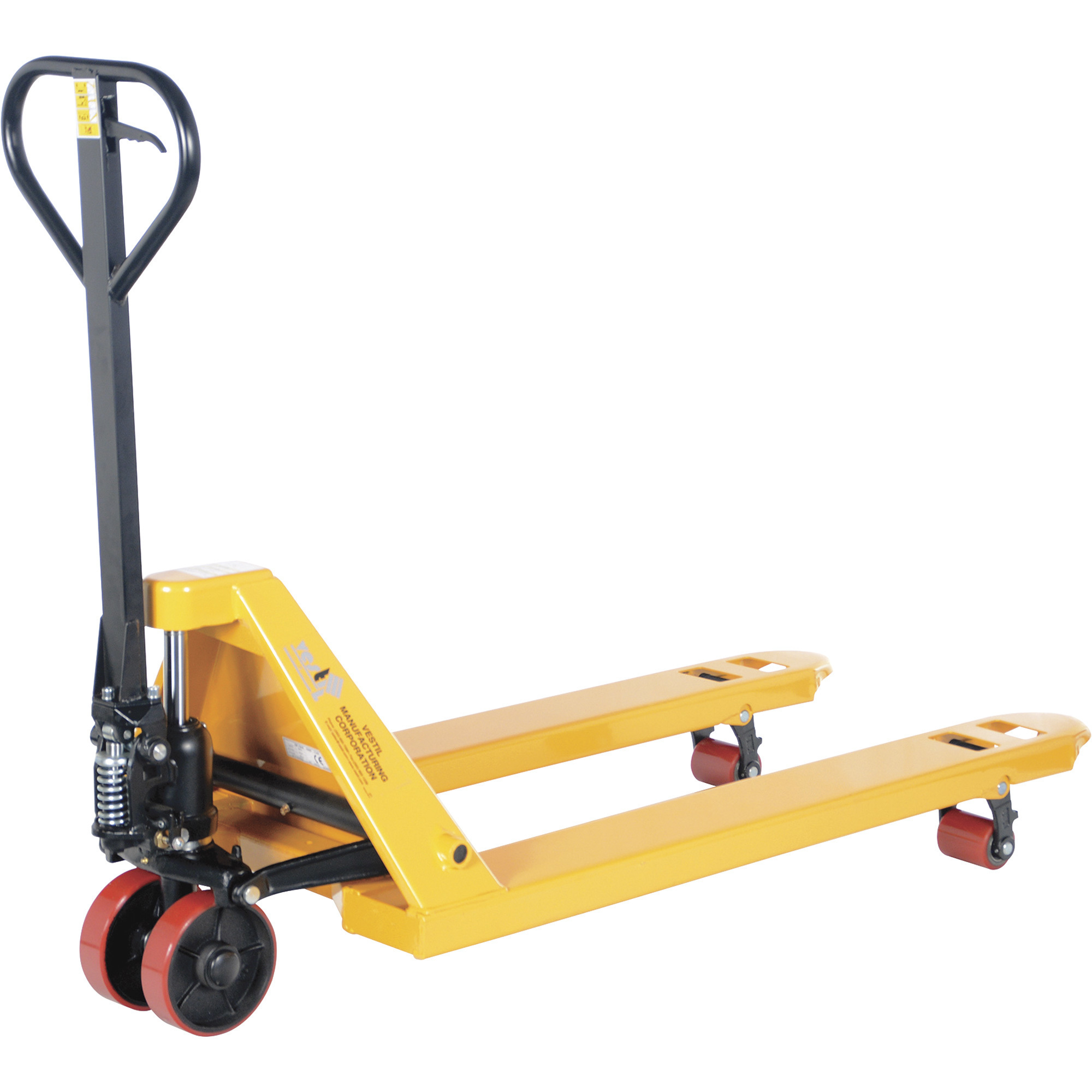 Yellow Standard Pallet Truck — 5,500-lb. Capacity, 48Inch L x 27Inch W Overall Fork, Model - Vestil PM5-2748-Y