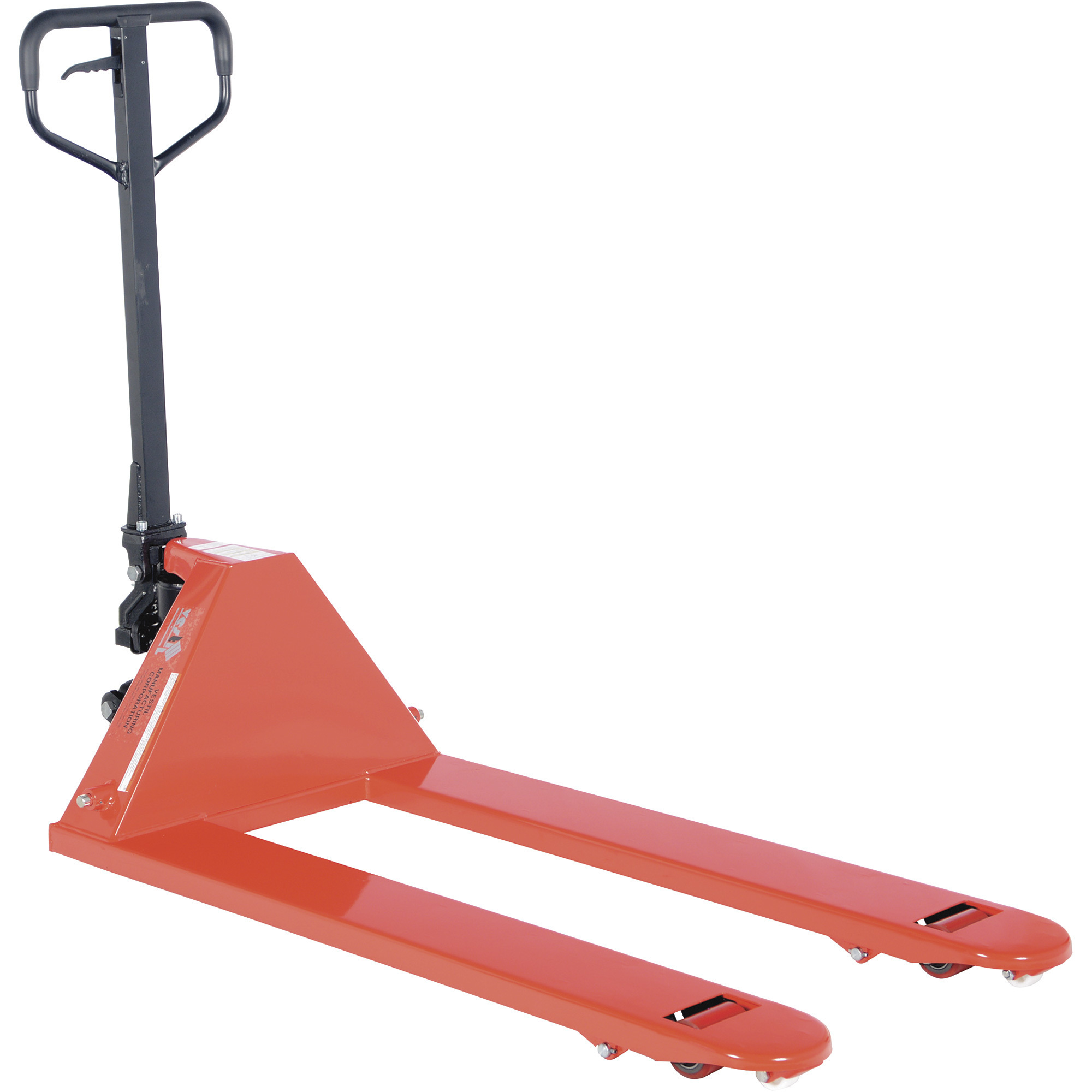 Full-Featured Pallet Truck — Poly-On-Steel Wheels, 5,500-lb. Capacity, 48Inch L x 27Inch W Overall Fork, Model - Vestil PM5-2748