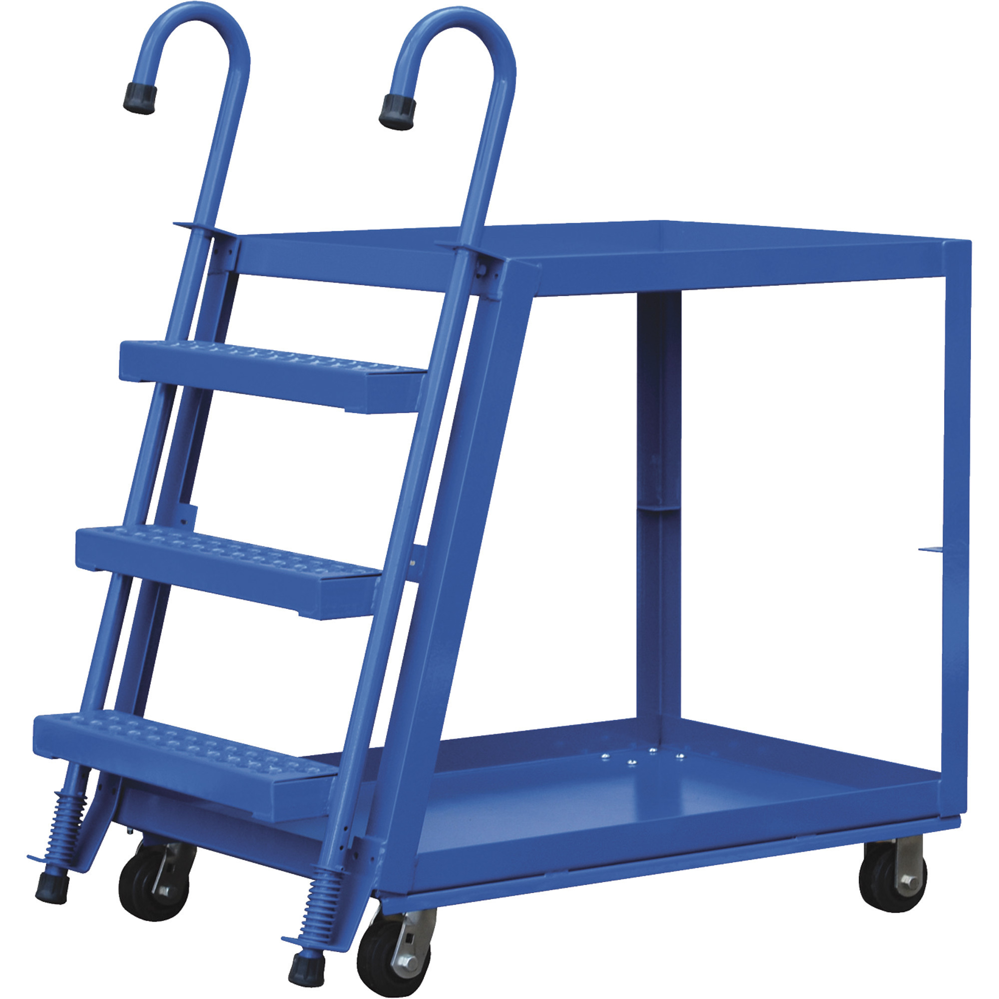 Vestil Stockpicker Truck, Steel, 2 Shelves, 40Inch L x 28Inch W Bottom Shelf, Model SPS2-2840