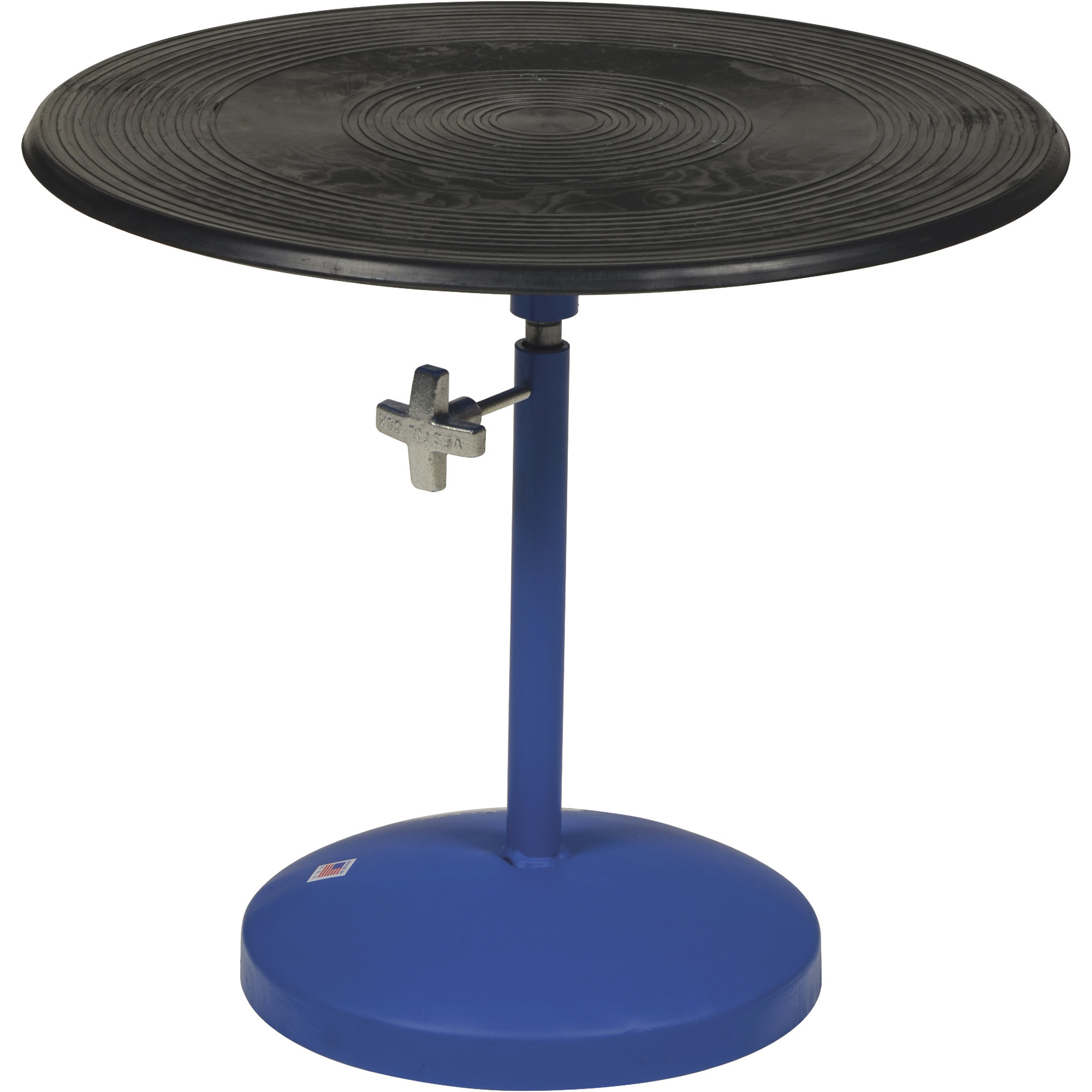 Vestil Heavy-Duty Manual Turntable, With Pedestal, 300-Lb. Capacity, 24Inch Diameter, 20 15/16Inch-31 15/16Inch H, Model TT-N-24-PED