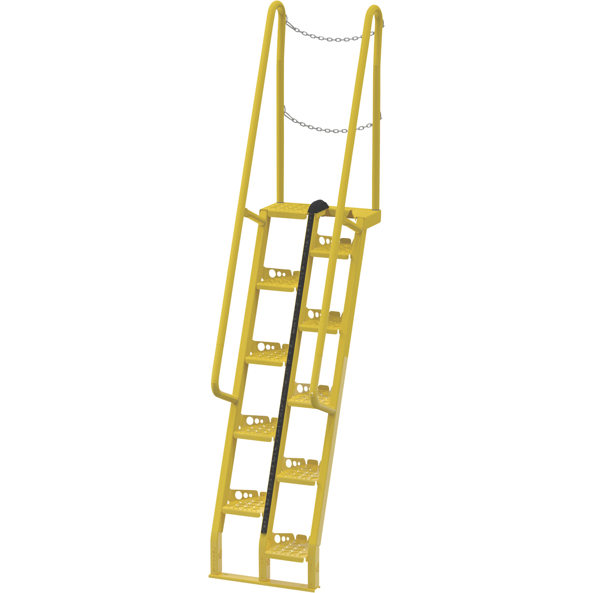 Vestil Alternating-Tread Stairs, 13 Steps, 68Â° Step Angle, Model ATS-8-68