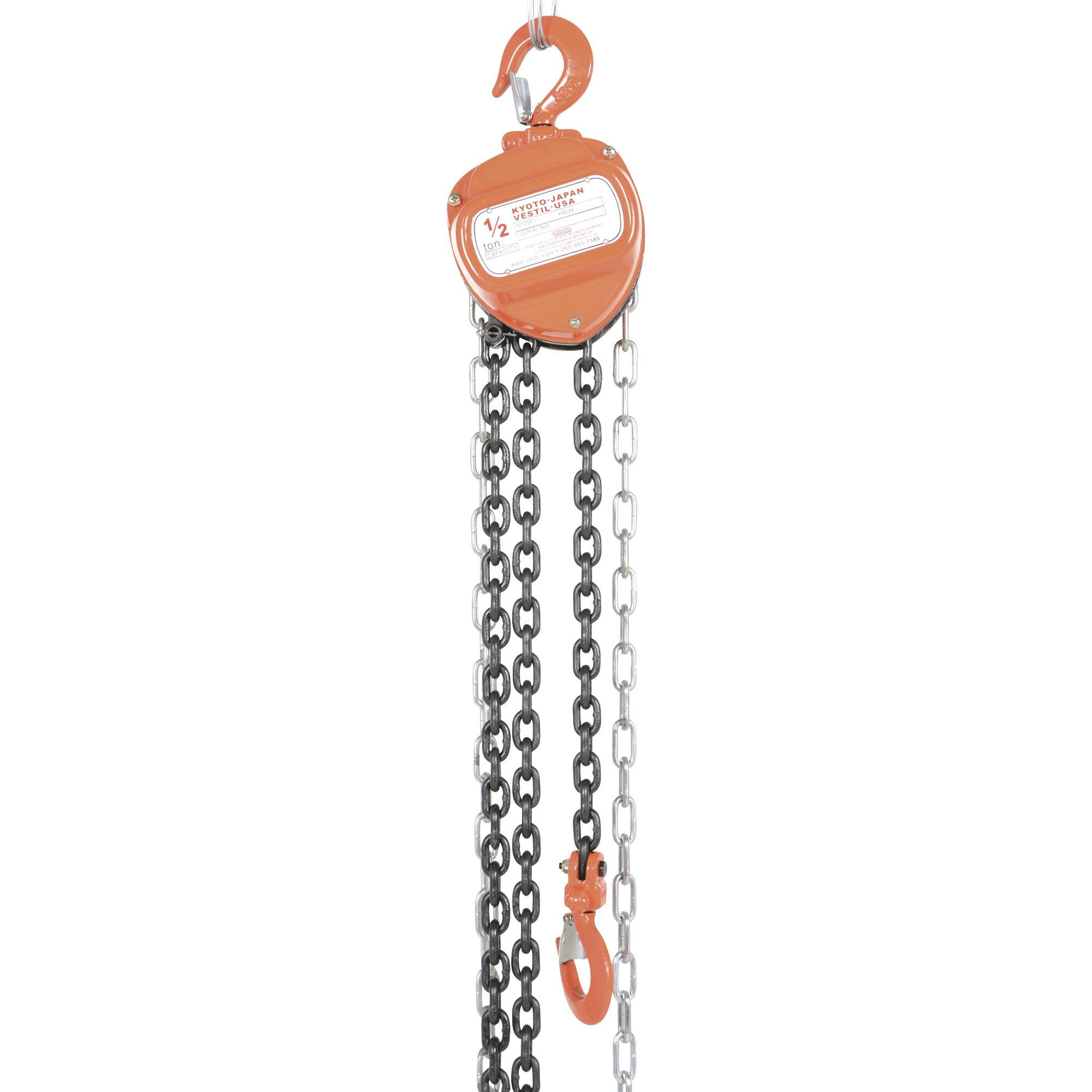 Vestil Hand Chain Hoist — 1/2-Ton Lift Capacity, Model HCH-1-10 -  HCH-1-20