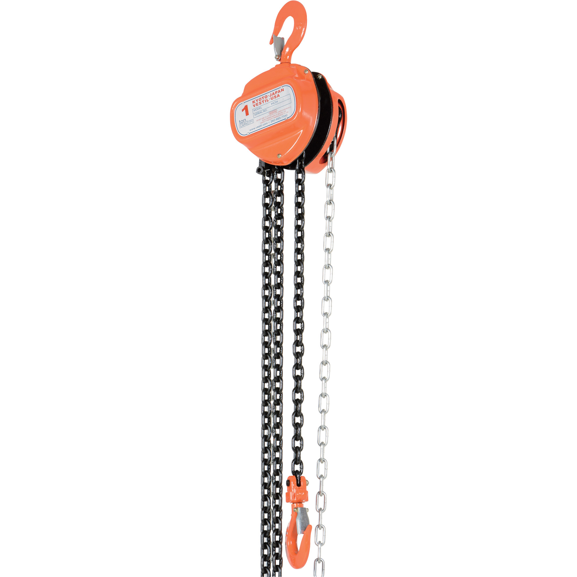 Hand Chain Hoist — 1-Ton Lift Capacity, Model - Vestil HCH-2-15