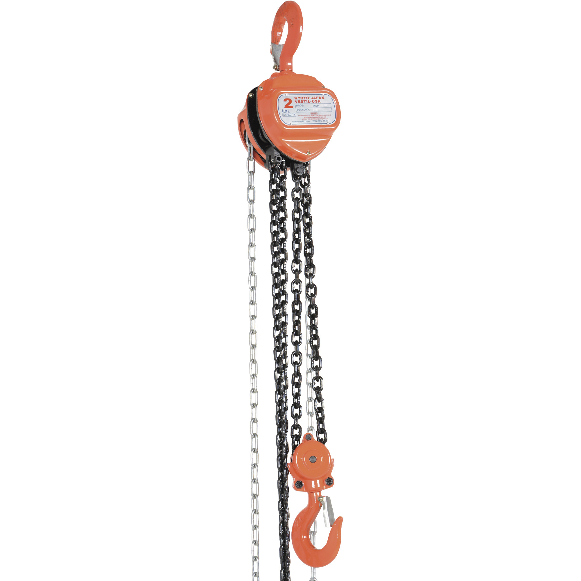 Hand Chain Hoist — 2-Ton Lift Capacity, Model - Vestil HCH-4-15