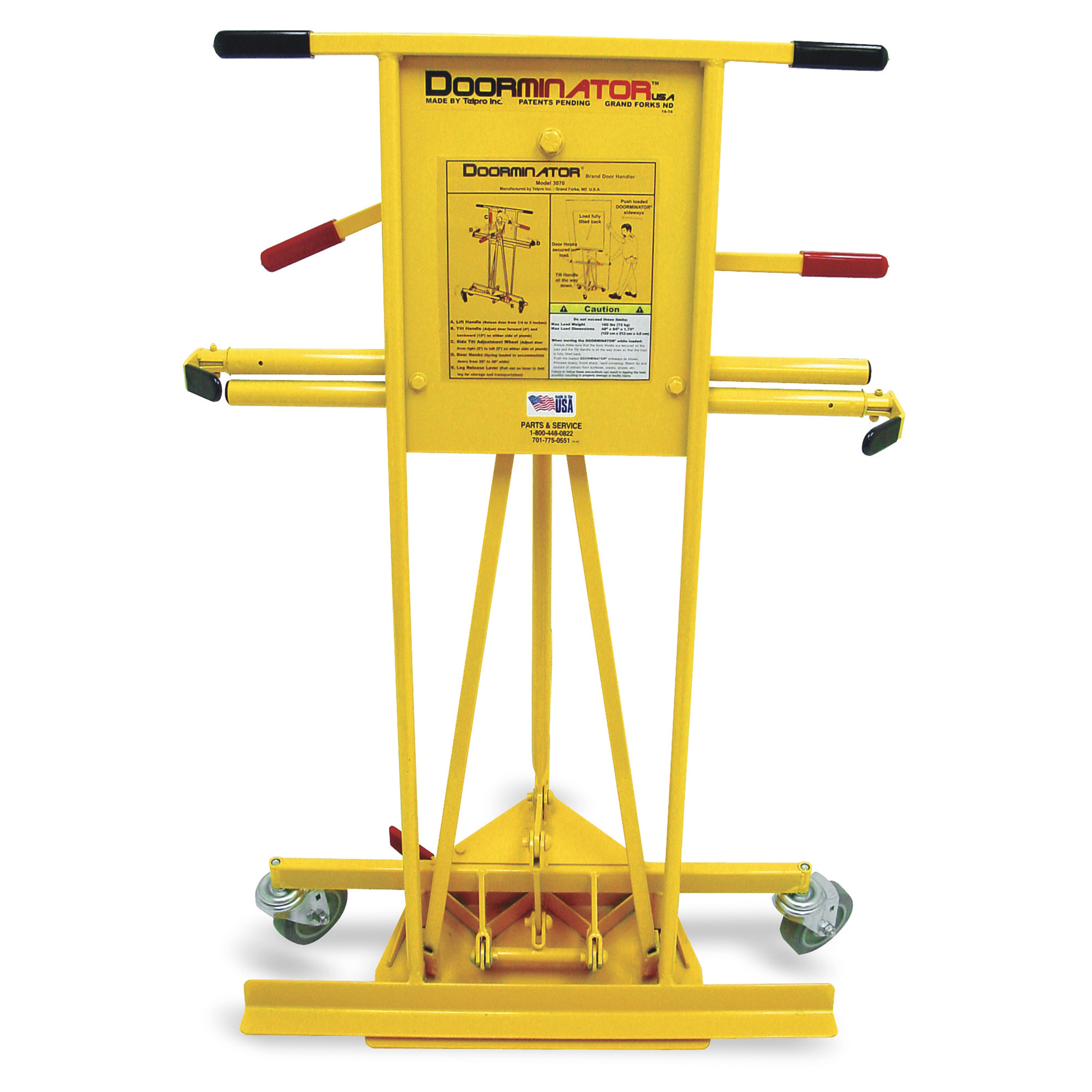 Doorminator Door Handler â 160-lb. Capacity, 31Inch L x 31Inch W x 45Inch H, Model 3070