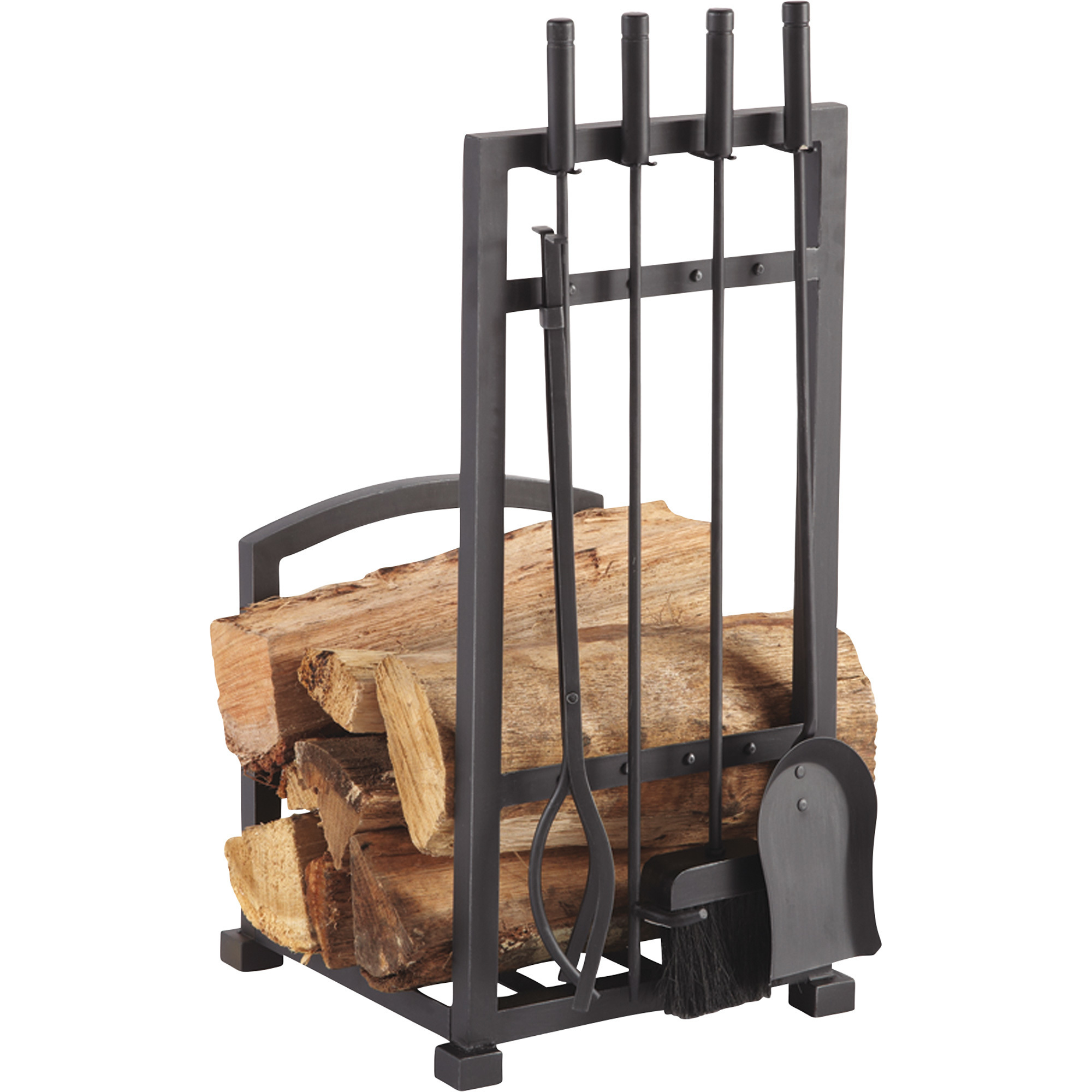 Pleasant Hearth Log Rack with Fireplace Tools, Model FA338LT