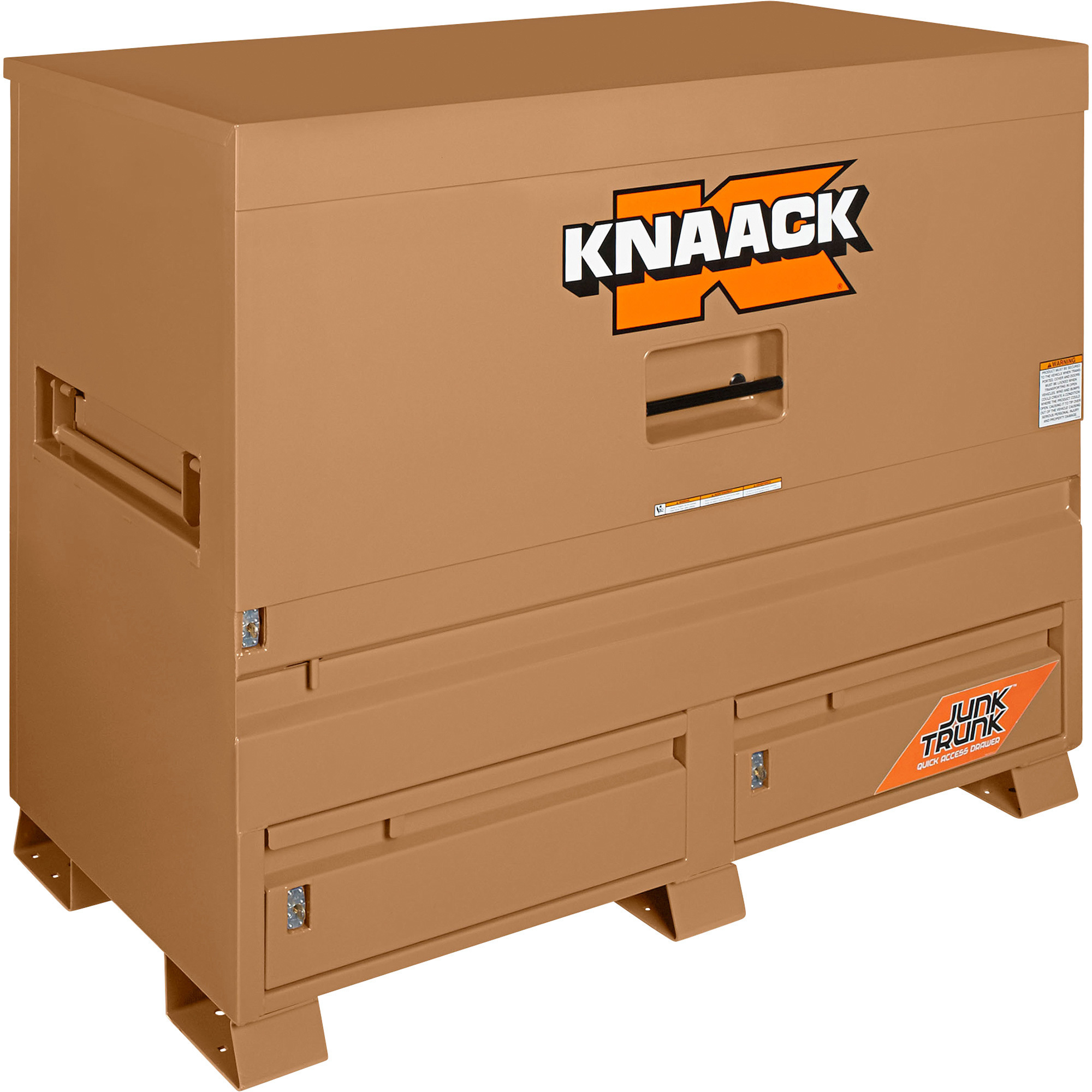 KNAACK Storagemaster Jobsite Piano Box with JunkTrunk, Tan, 43.8 Cu. Ft., 60Inch W x 30Inch D x 49Inch H, Model 89-D