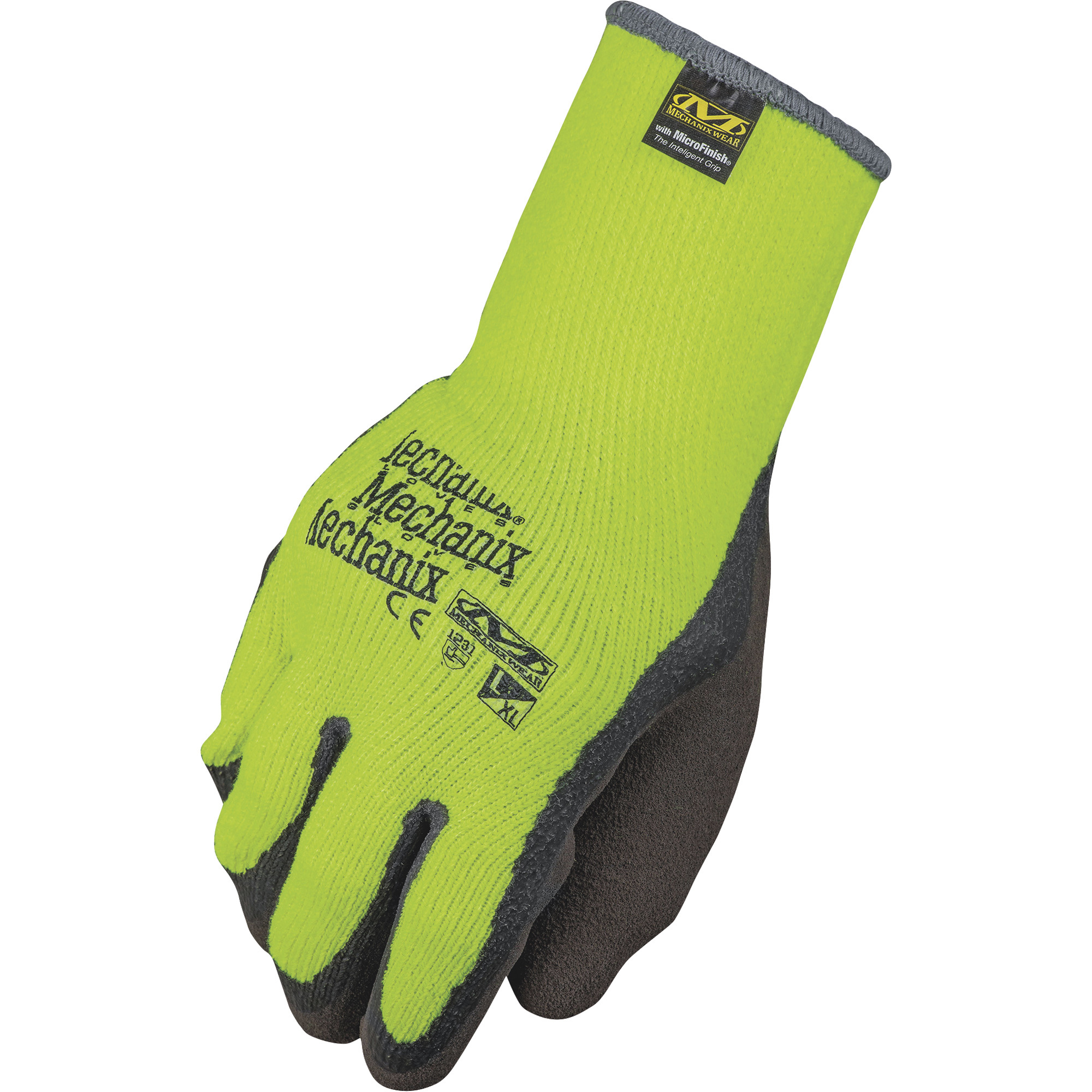 Mechanix Wear Men's High-Visibility Thermal Dip Gloves âLime/Gray, Small/Medium, Model RCW-T91-500