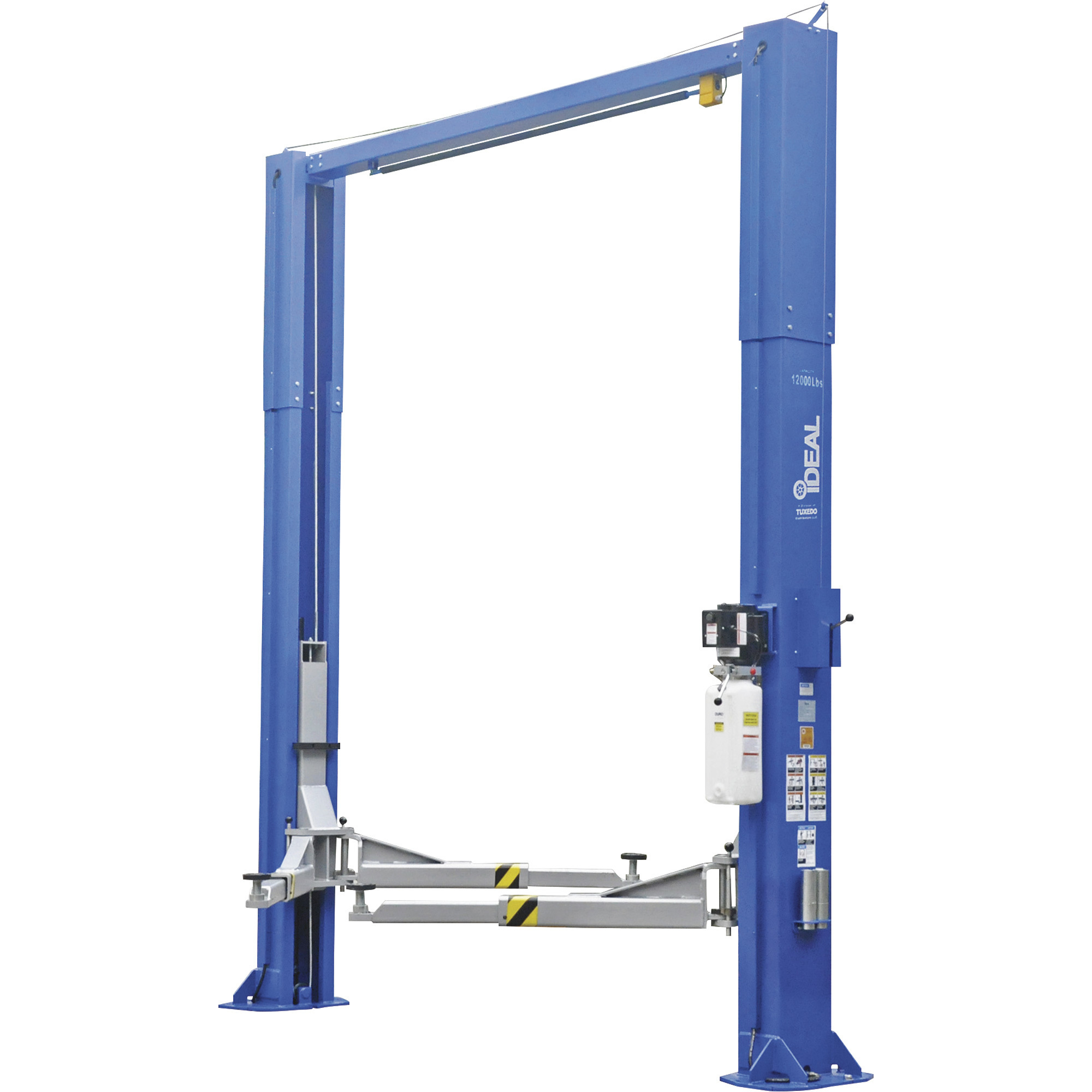 iDEAL 2-Post ALI Certified Clear Floor Electric/Hydraulic Vehicle Lift, 12,000-Lb. Capacity, Model# TP12KSC-DX -  iDEAL by Tuxedo