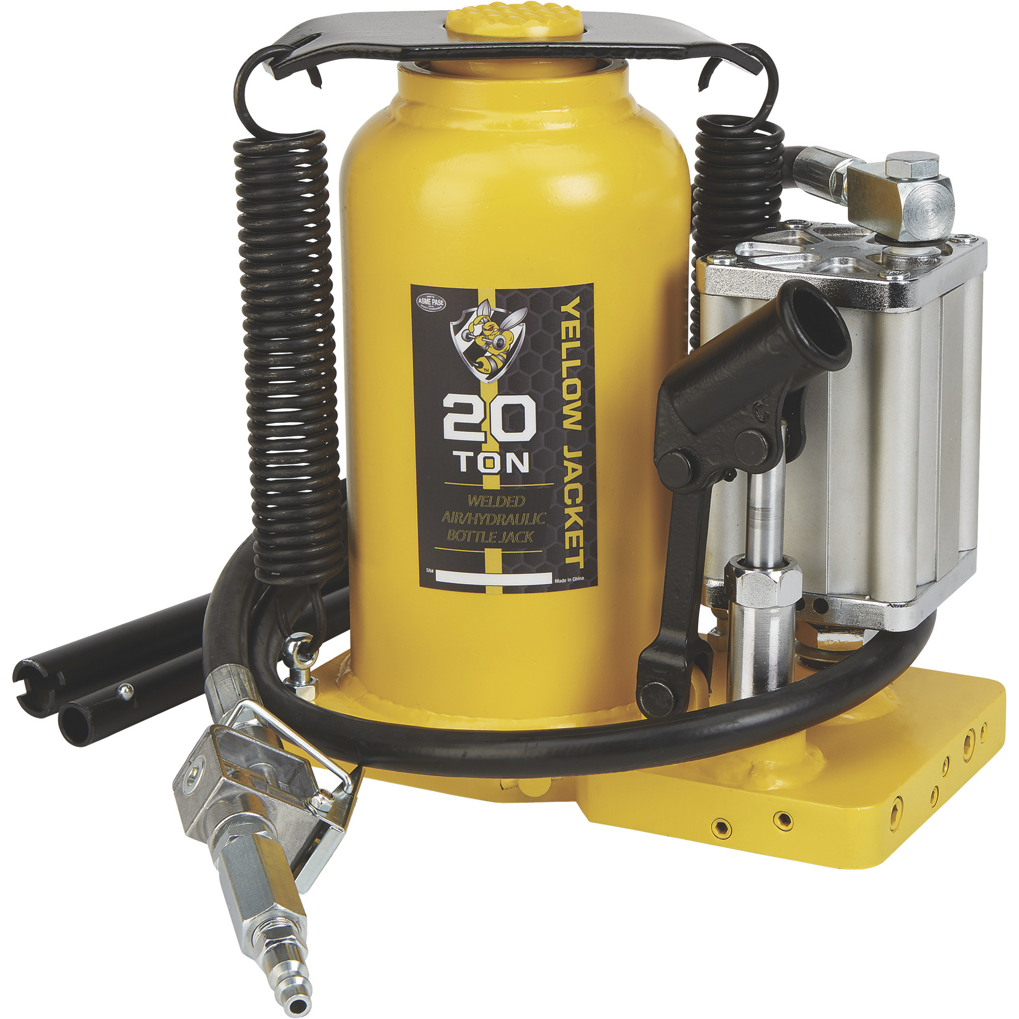 Yellow Jacket 20-Ton Air/Hydraulic Super-Duty Bottle Jack