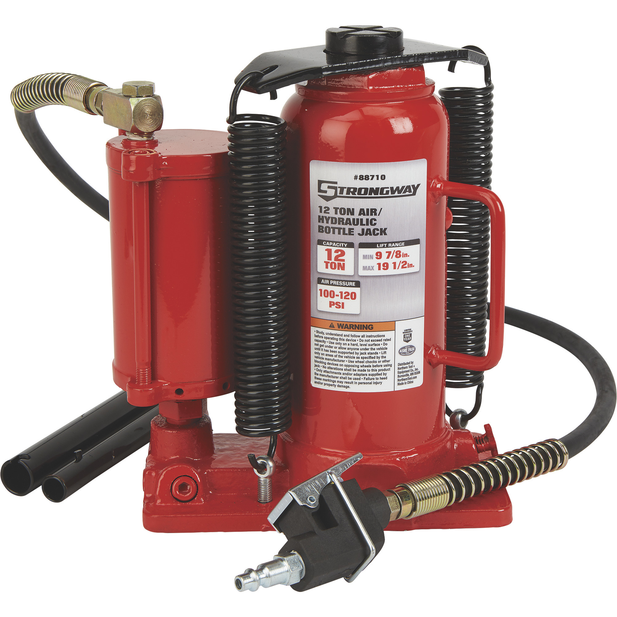 Strongway 12-Ton Air/Hybrid Bottle Jack