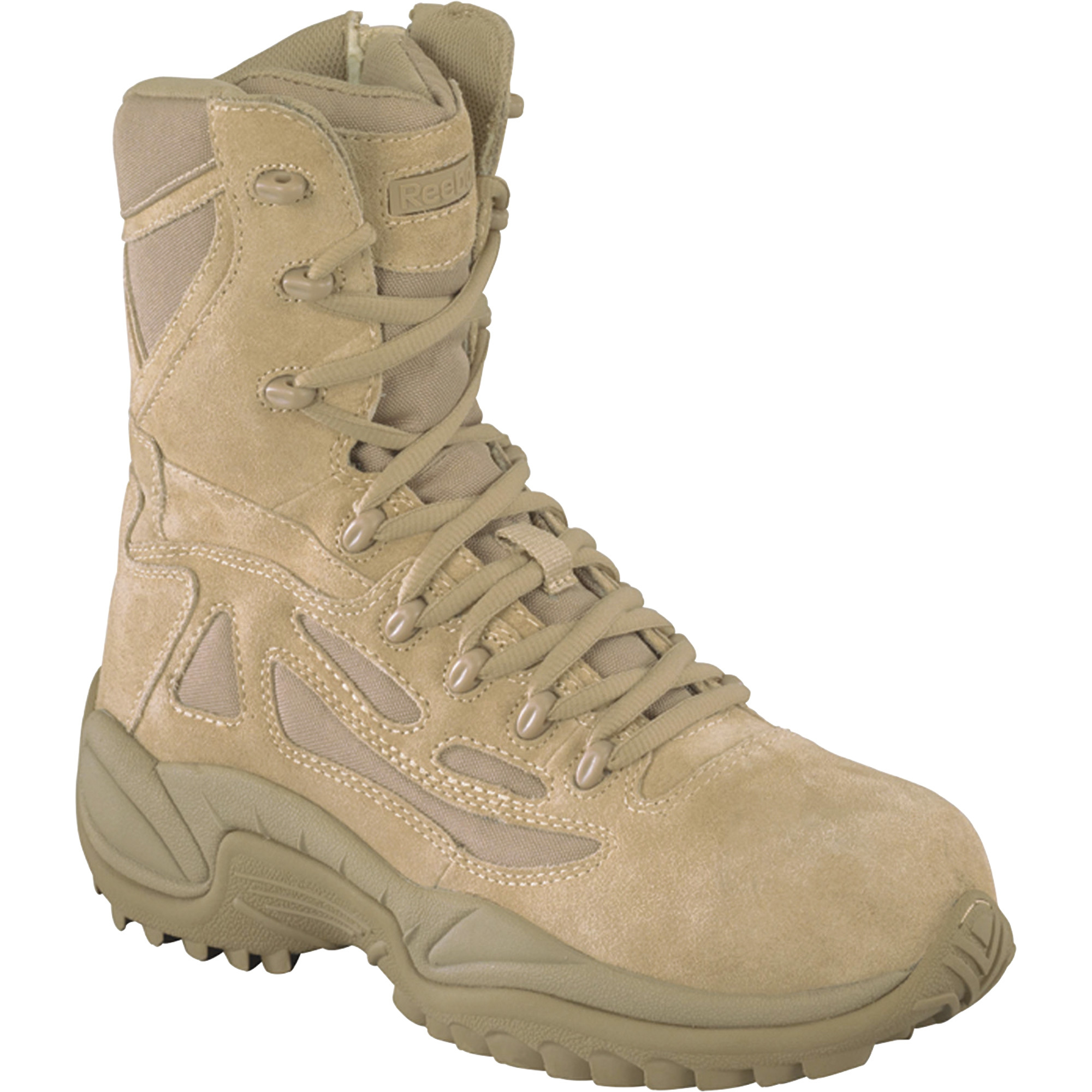 Reebok Men's Rapid Response 8Inch Zip Boot - Desert Tan, Size 10 Wide, Model RB8895