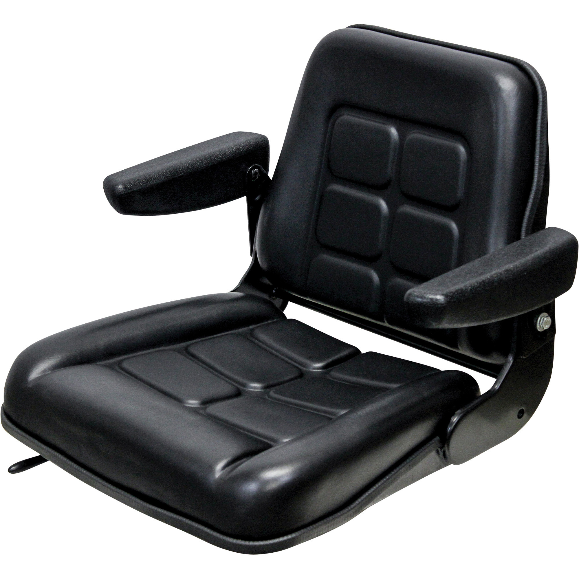 K&M Uni Pro KM 142 Forklift Seat, Black Vinyl, Model 8546