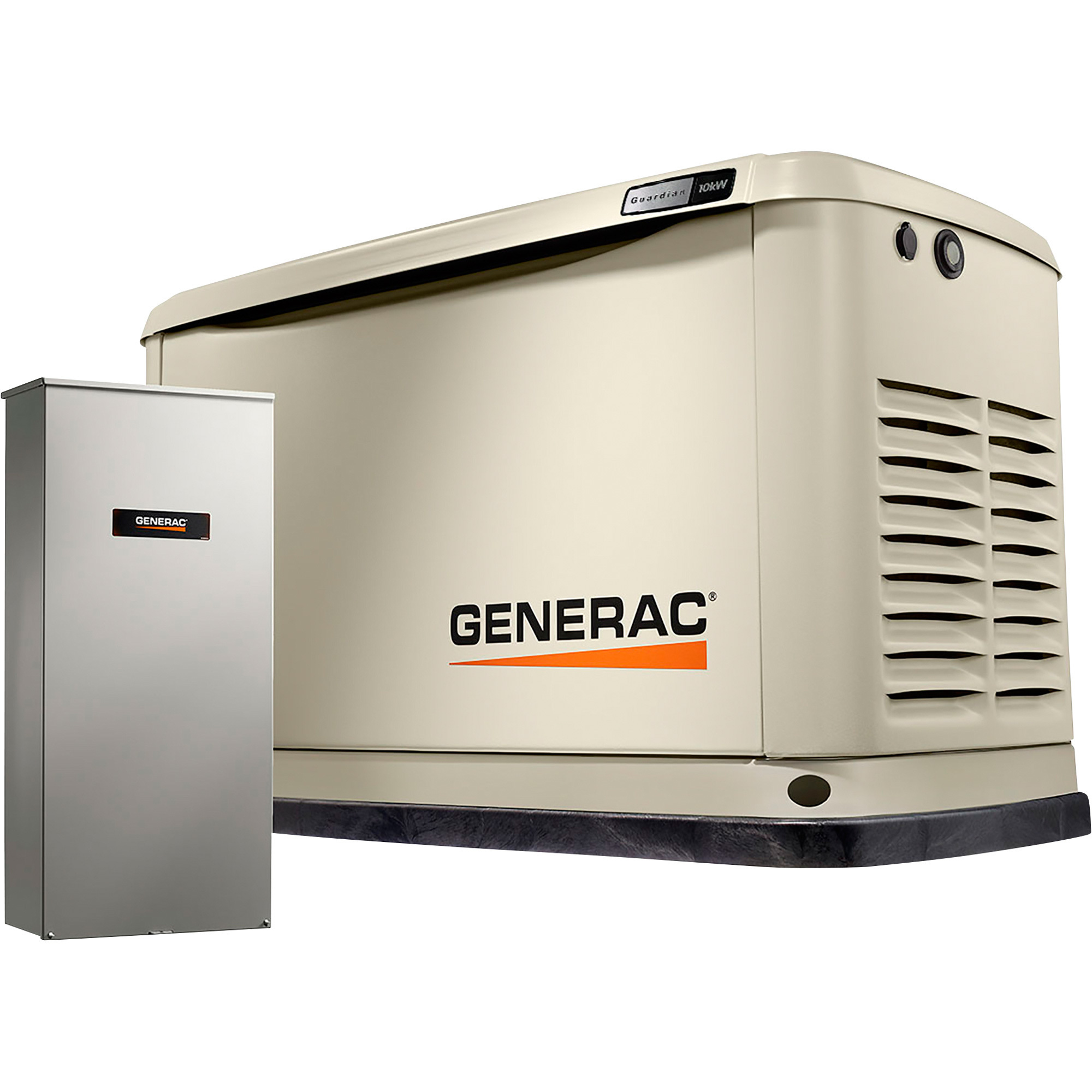 Generac 10 kW (LP)/9 kW (NG), Guardian Series Air-Cooled Home Standby Generator 100 Amp Transfer Switch - Model #7172