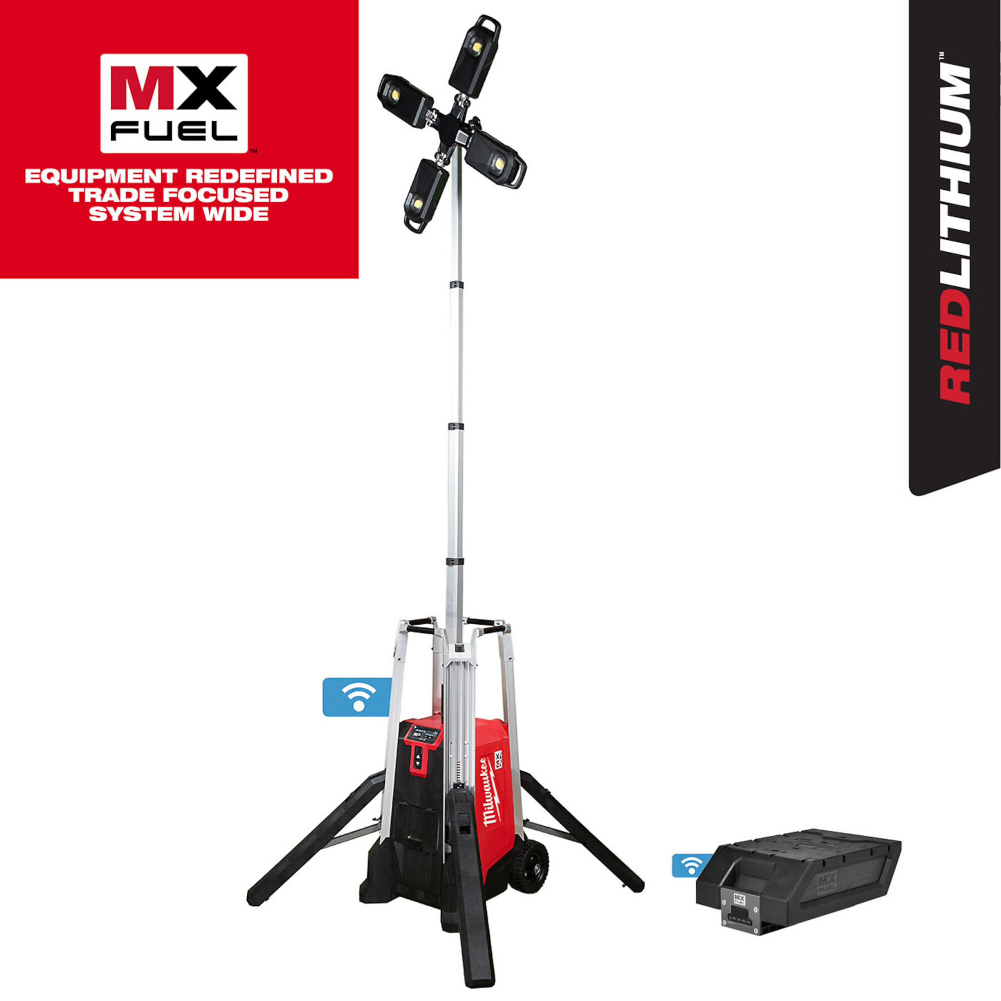 Milwaukee MX Fuel Rocket LED Tower Light/Charger, 27,000 Lumens, Model MXF041-1XC