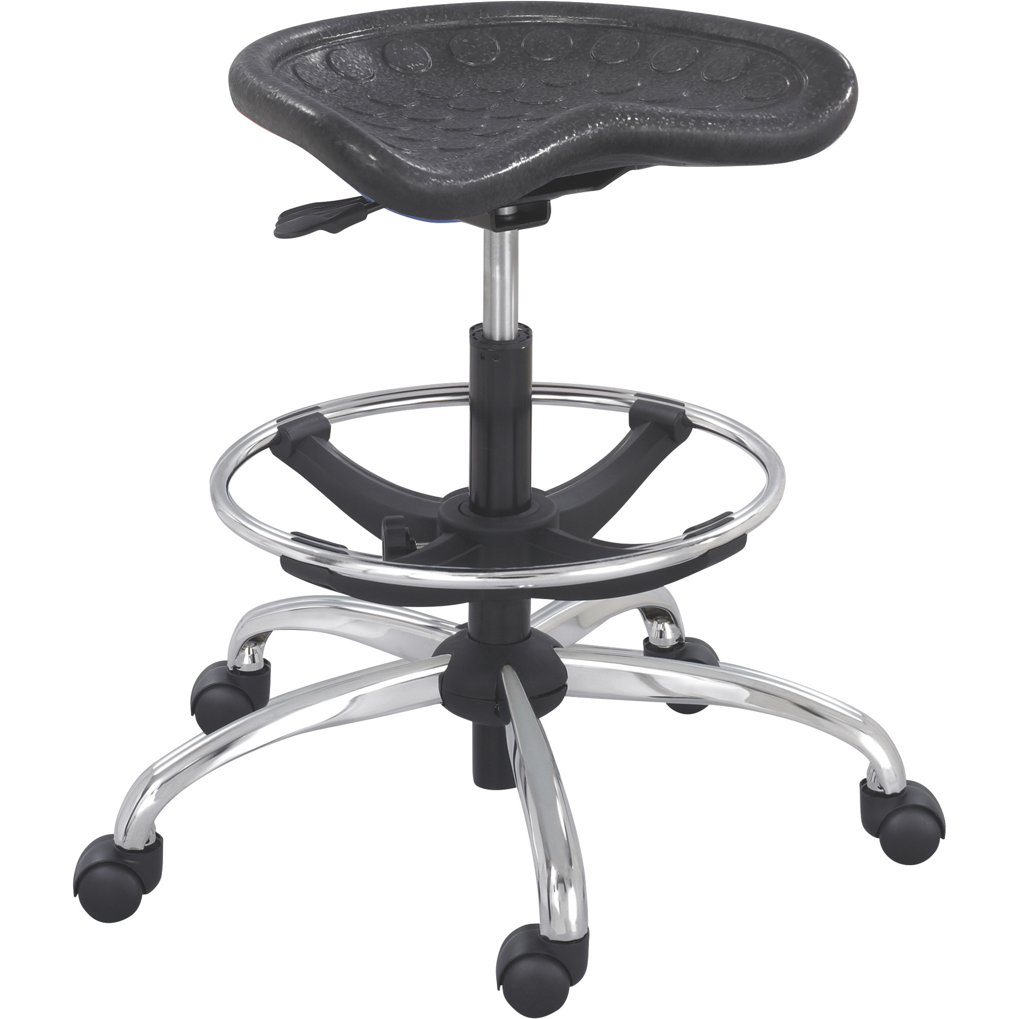 Safco SitStar Stool with Chrome Base — Black, Model 6660BL -  SAFCO Products