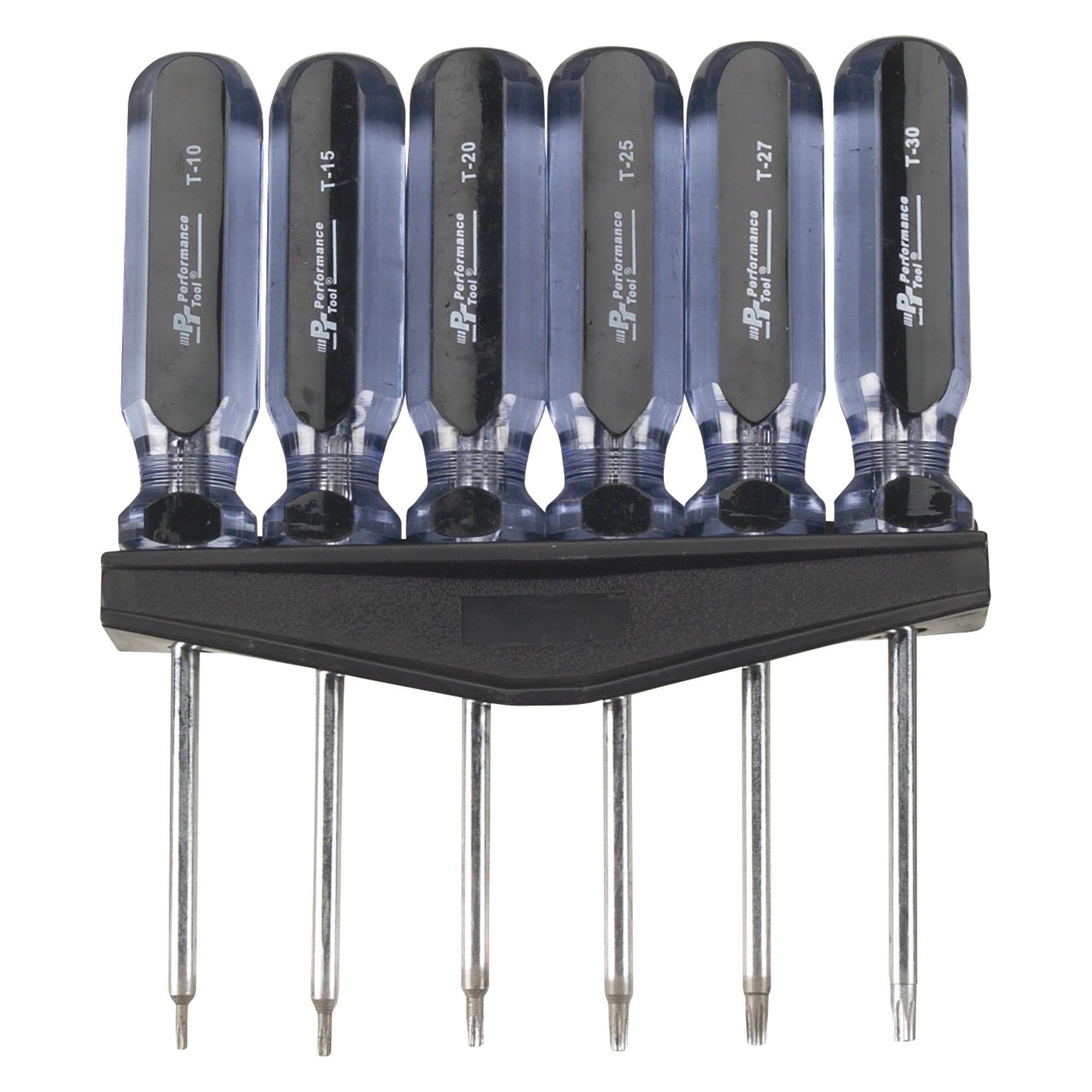 Performance Tool Star Drivers with Rack, 6-Piece Set, Model W80006