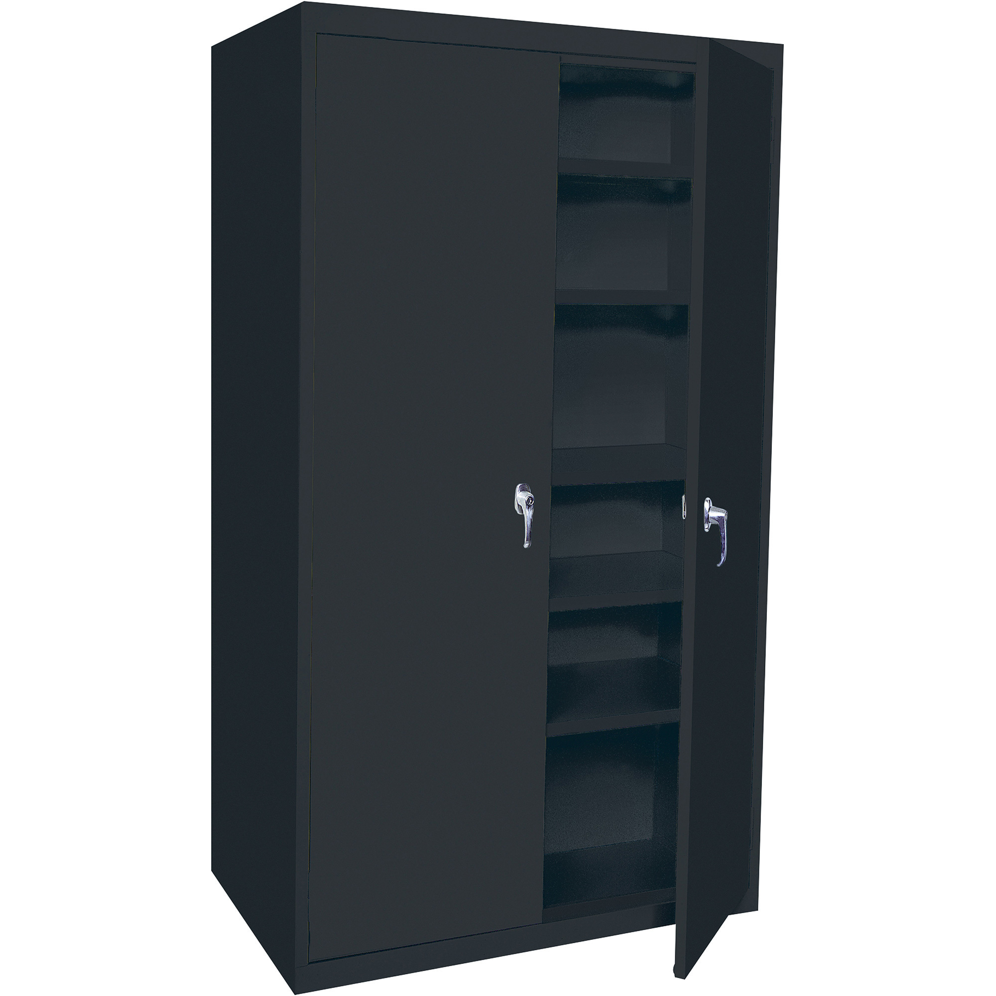Storage Cabinet — Black, 5 Fixed Shelves, 36Inch W x 18Inch D x 78Inch H, Model - Steel Cabinets USA 5-7818-FS-B