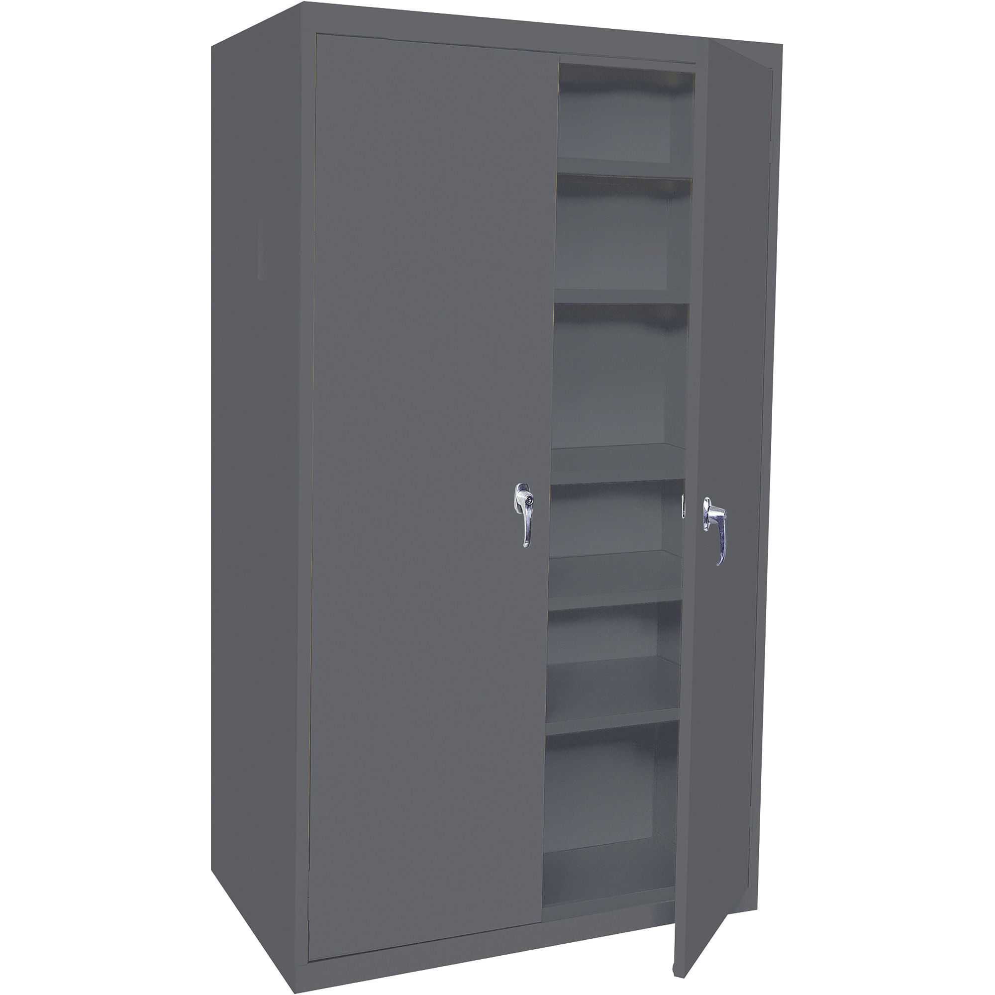 Storage Cabinet — Charcoal, 5 Fixed Shelves, 36Inch W x 18Inch D x 78Inch H, Model - Steel Cabinets USA 5-7818-FS-CHAR