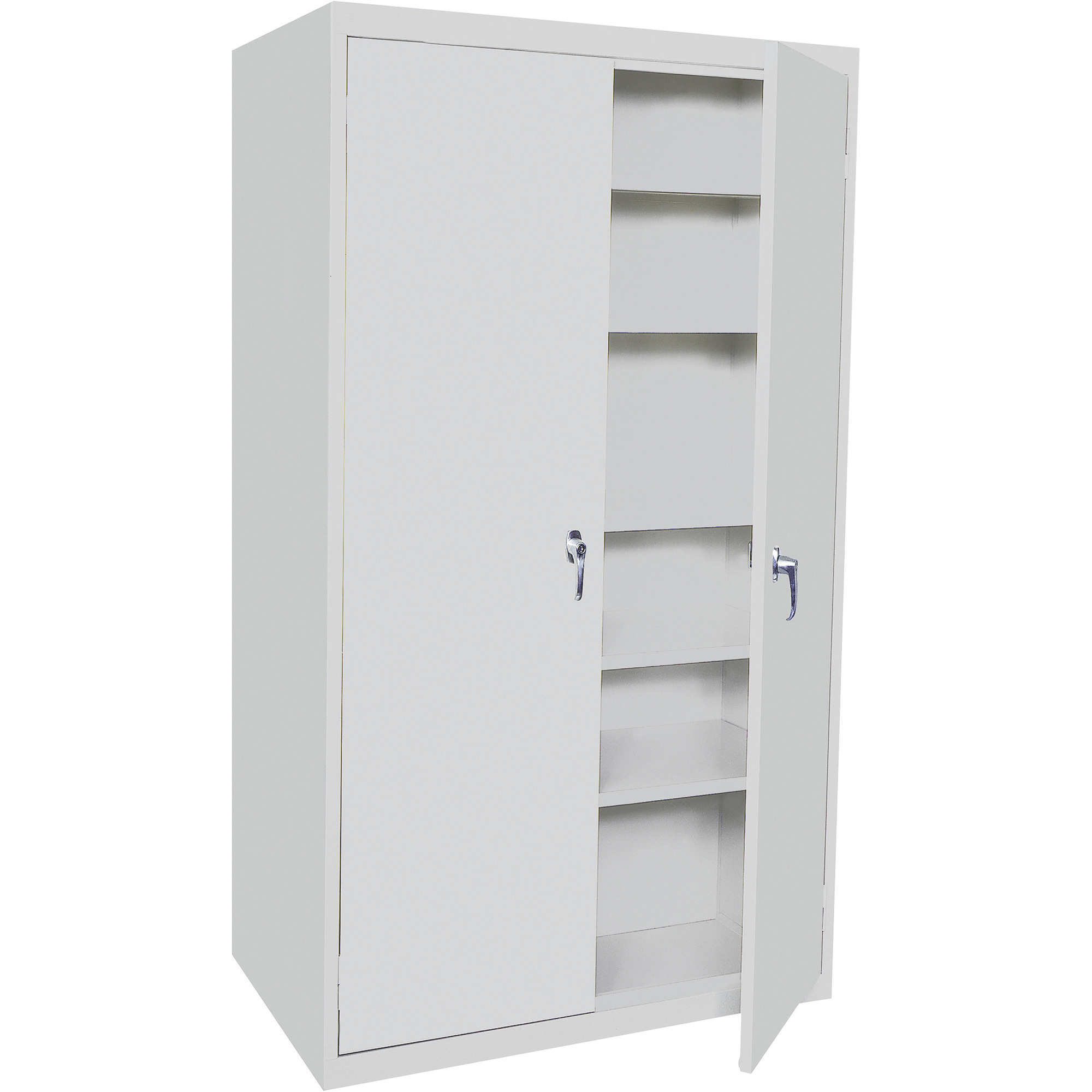 Storage Cabinet — Gray, 3 Adjustable Shelves/2 Fixed Shelves, 36Inch W x 18Inch D x 78Inch H, Model - Steel Cabinets USA 5-7818-AF-G