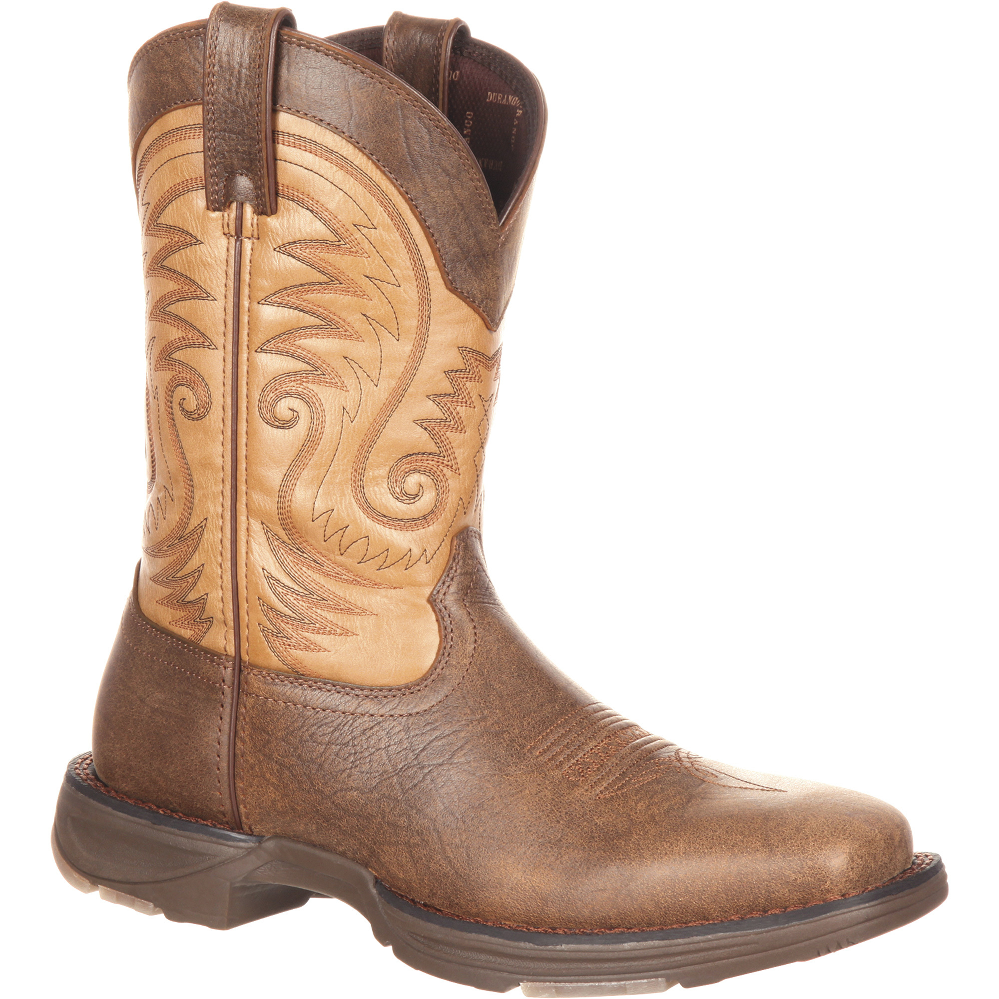 Durango Men's UltraLite 11Inch Square Toe Cowboy Boots â Vintage Brown, Size 10 1/2 Wide, Model DDB0109