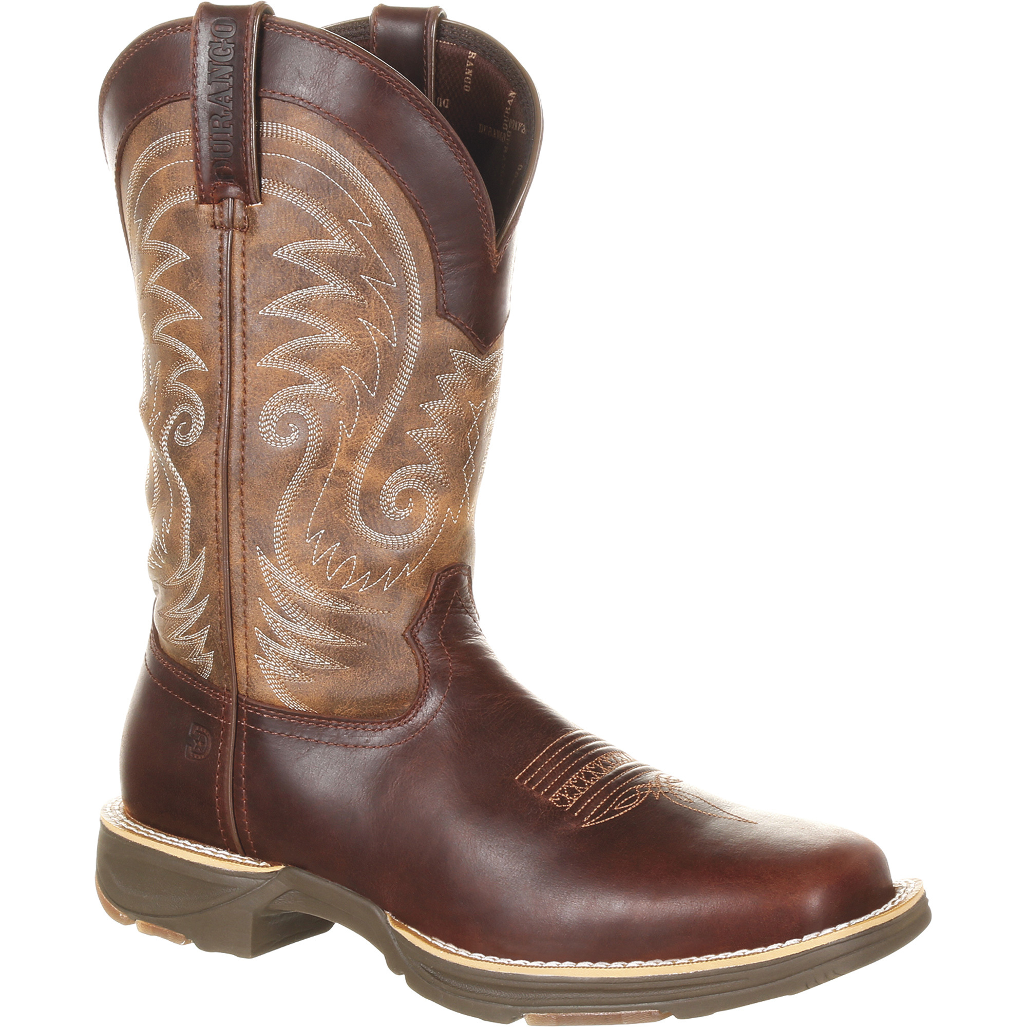 Durango Men's UltraLite 12Inch Waterproof Square Toe Cowboy Boots â Vintage Brown, Size 9, Model DDB0137