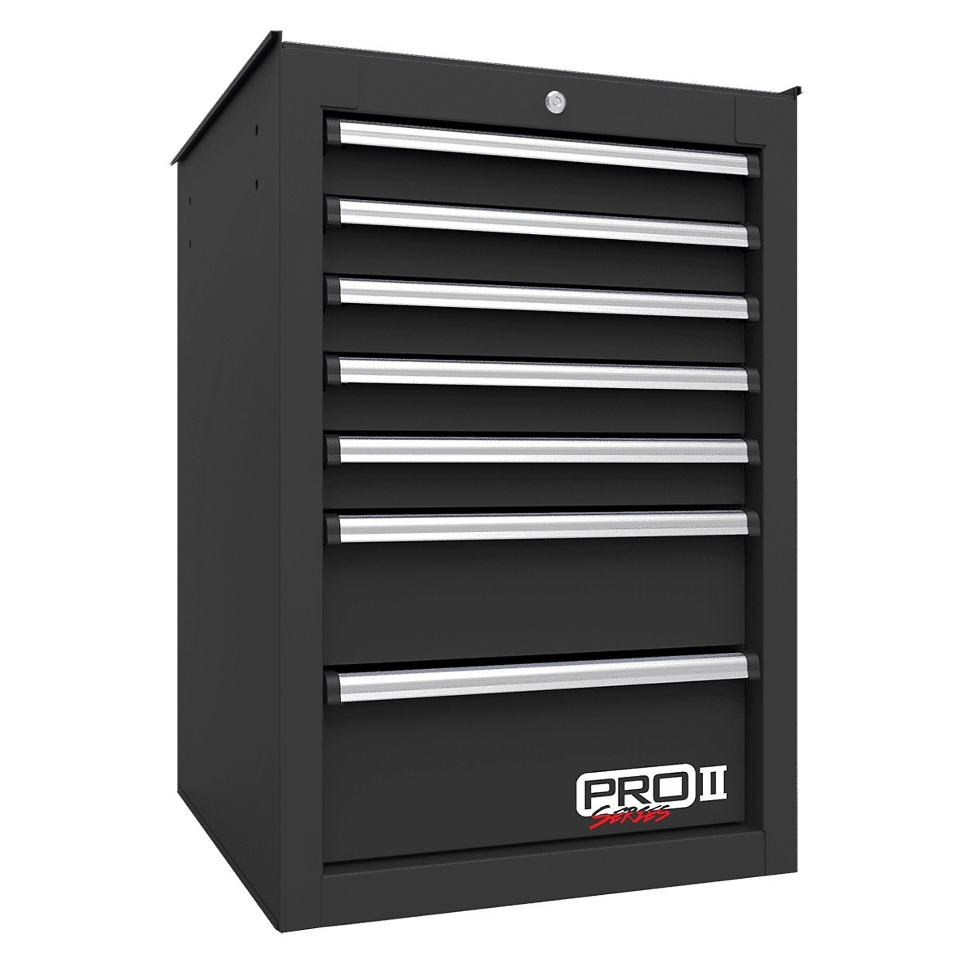 Homak 14Inch Pro 2 Series 7-Drawer Side Tool Cabinet, Black, 14.5Inch W x 24.5Inch D x 32.87Inch H., Model BK08014552