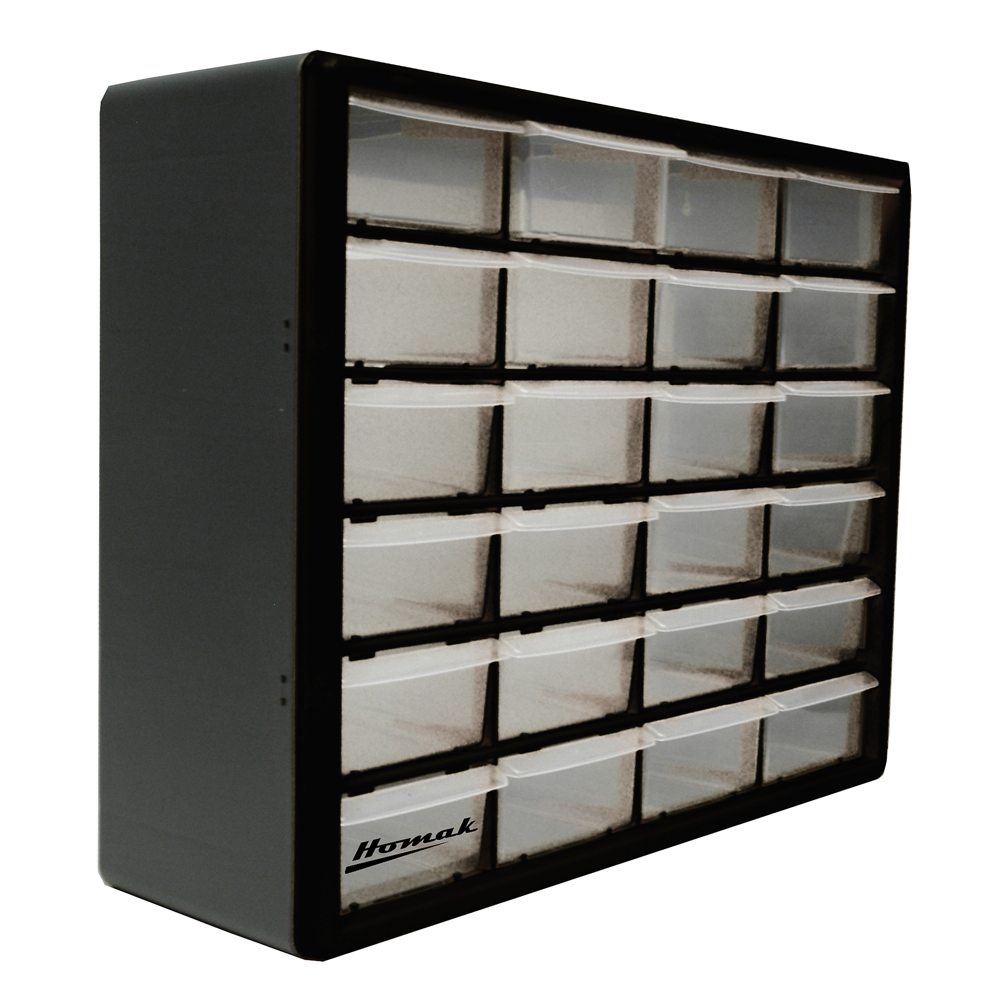 Homak 24-Drawer Parts Organizer, 6.25Inch L x 19.75Inch W x 15.62Inch H, Model HA01024152