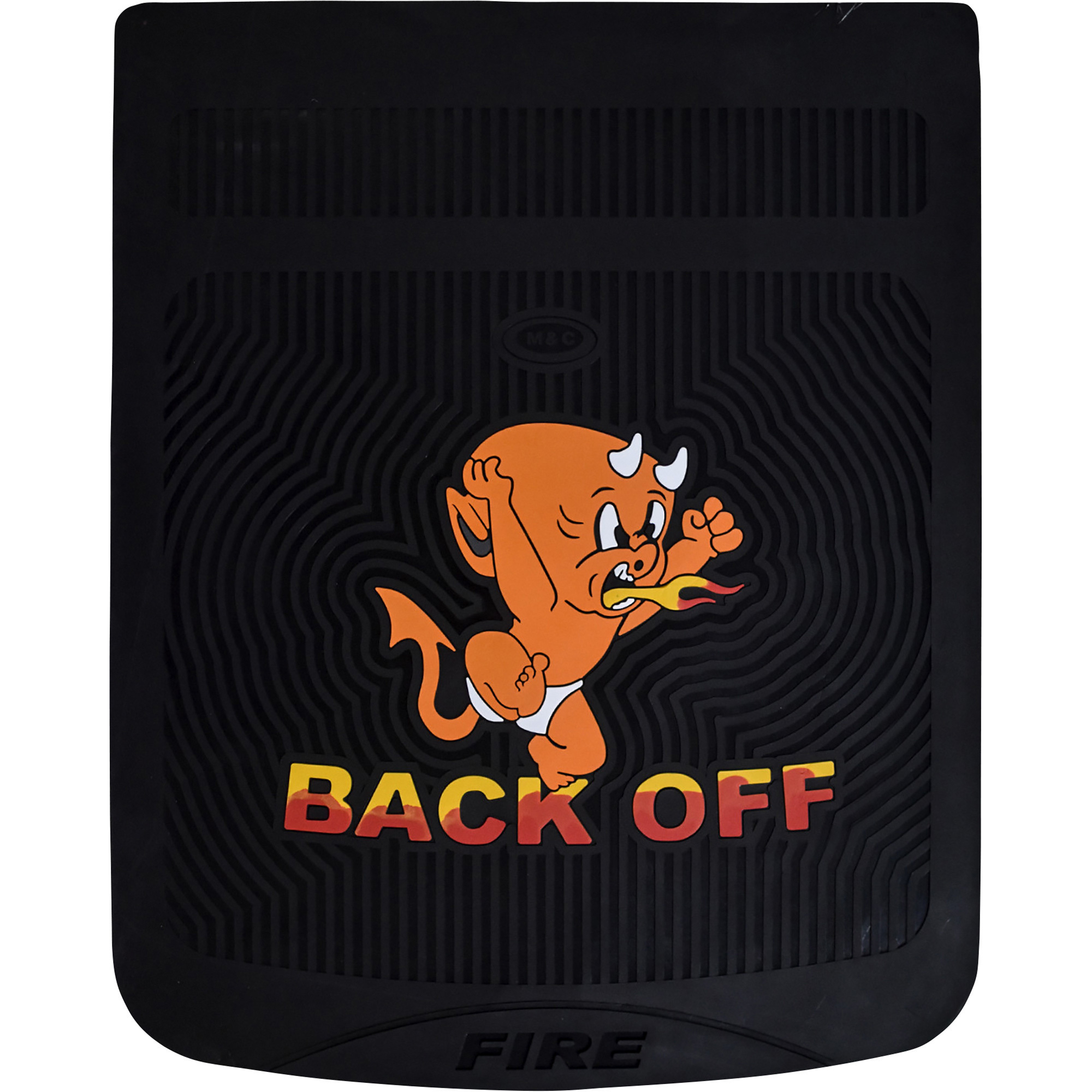 M&C Back Off Devil Semi-Truck Mud Flaps â 24Inch W x 30Inch H, Pair, Model 101109