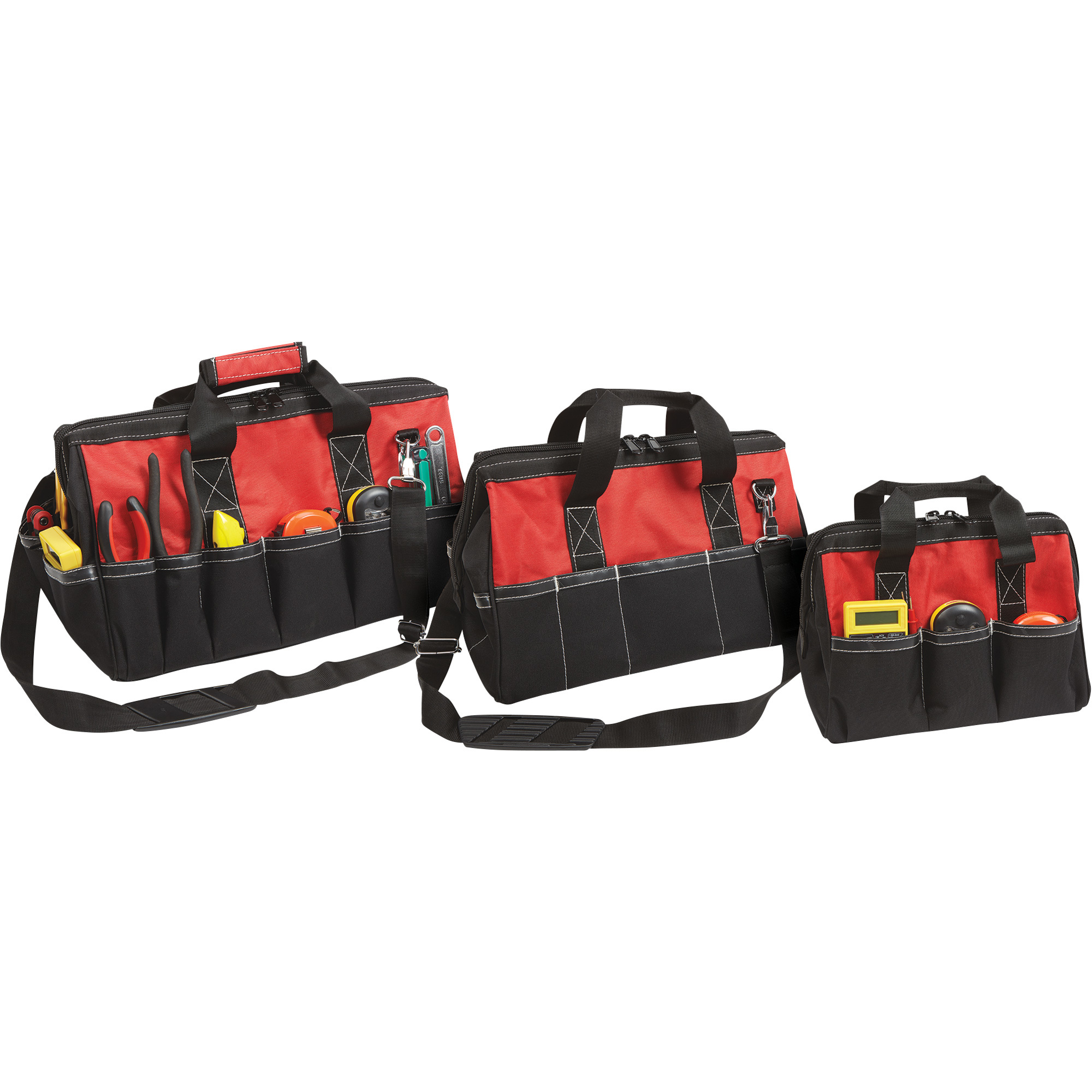Ironton 3-Piece Tool Bag Set â Red/Black