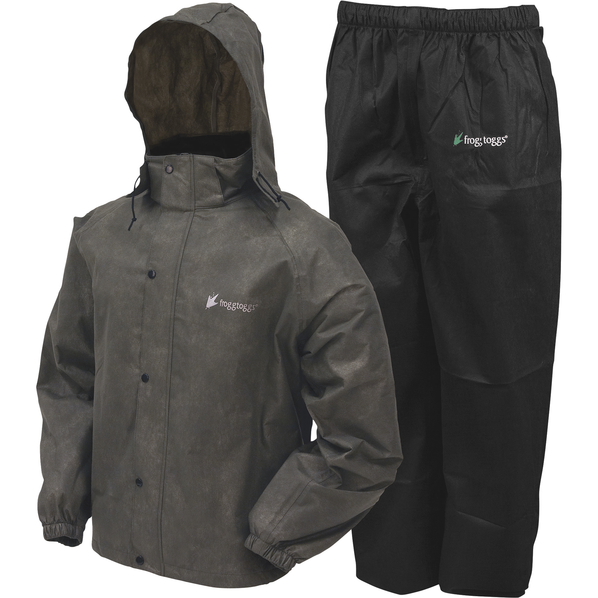 Frogg Toggs Men's All Sports Rain and Wind Jacket and Pants Suit â Stone/Black, XL, Model AS1310-105XL