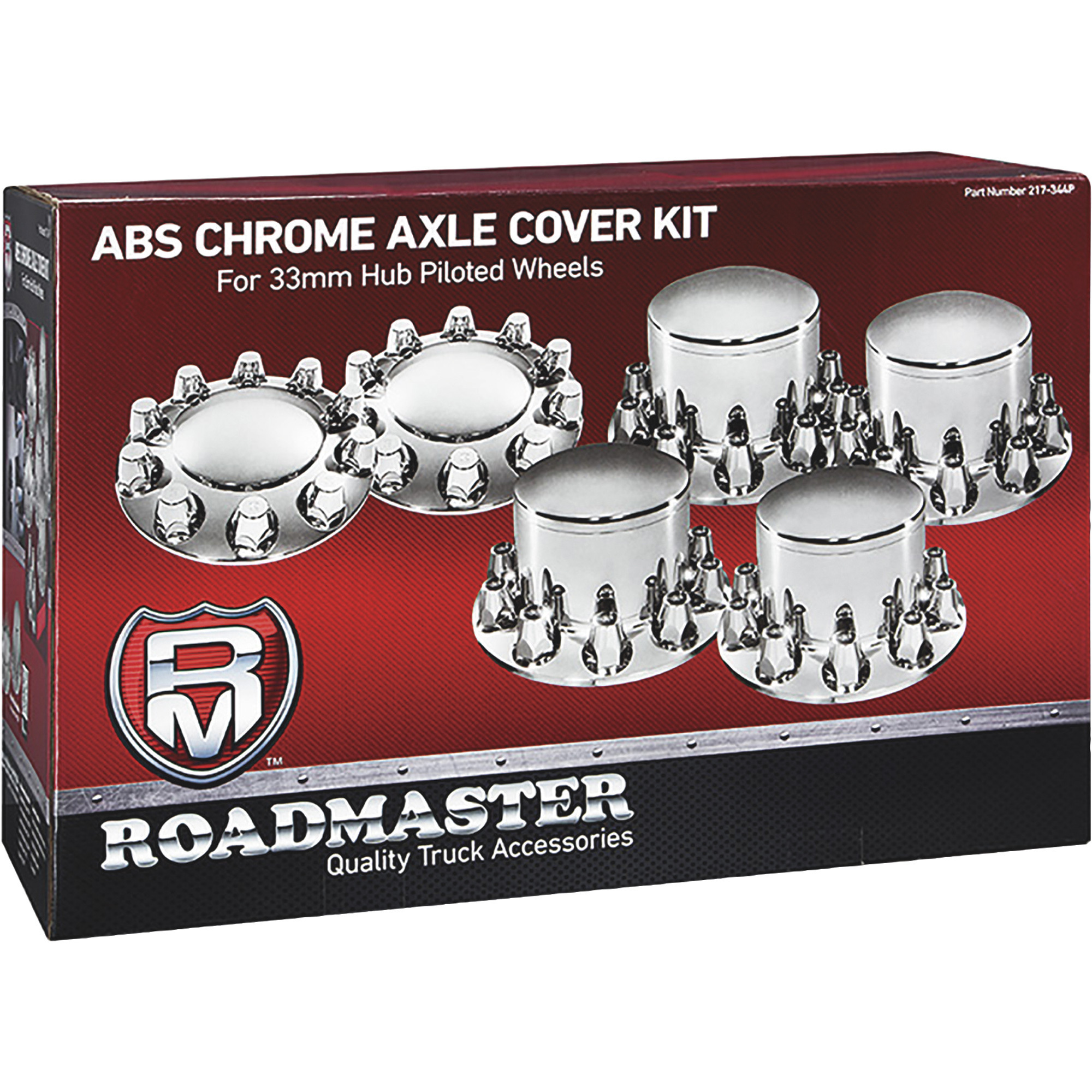 Roadmaster ABS Axle Cover Kit â Chrome, Model 217-344P
