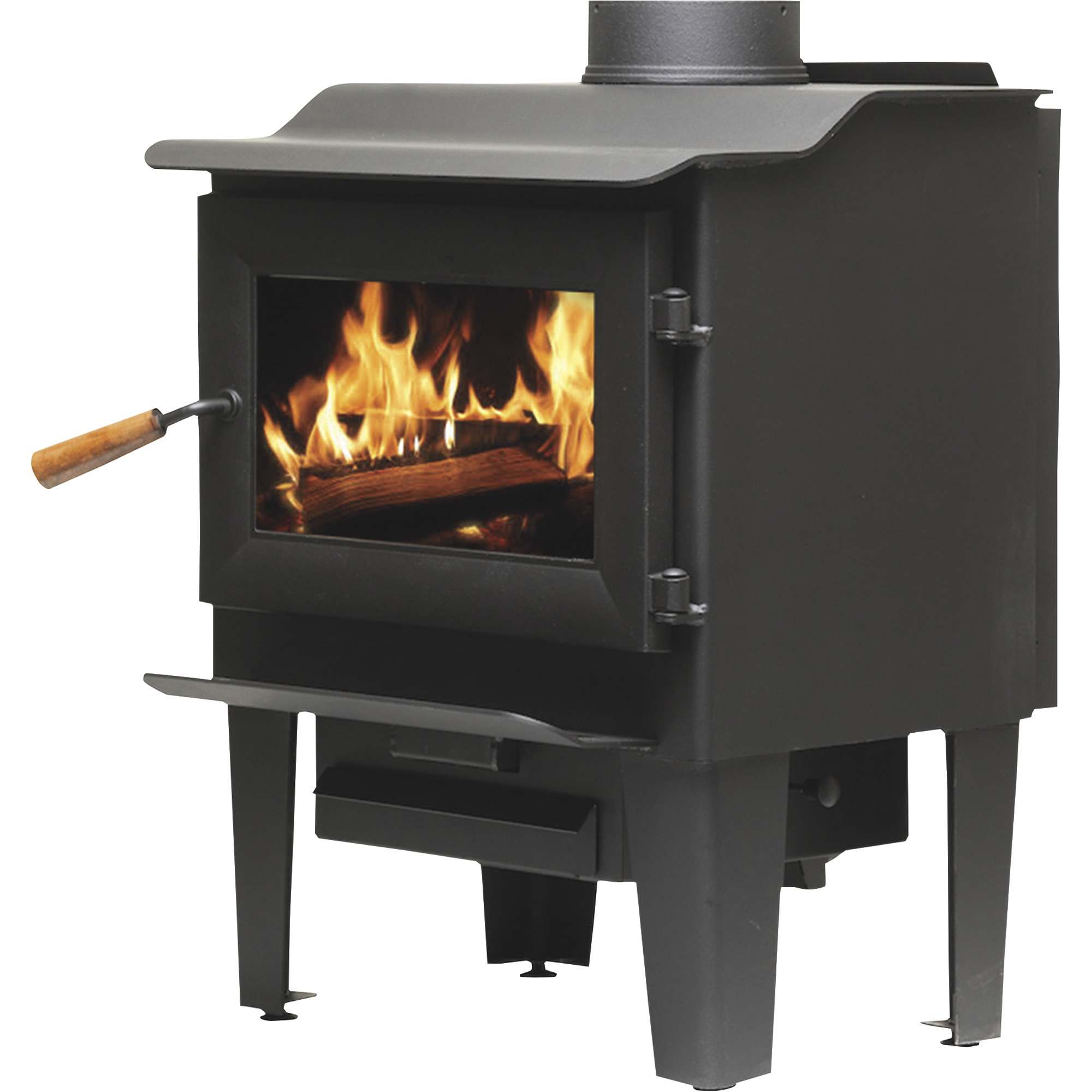 Vogelzang Plate Steel Wood Stove with Blower â 68,000 BTU, EPA 2020 Certified, Model VG1120E-BL
