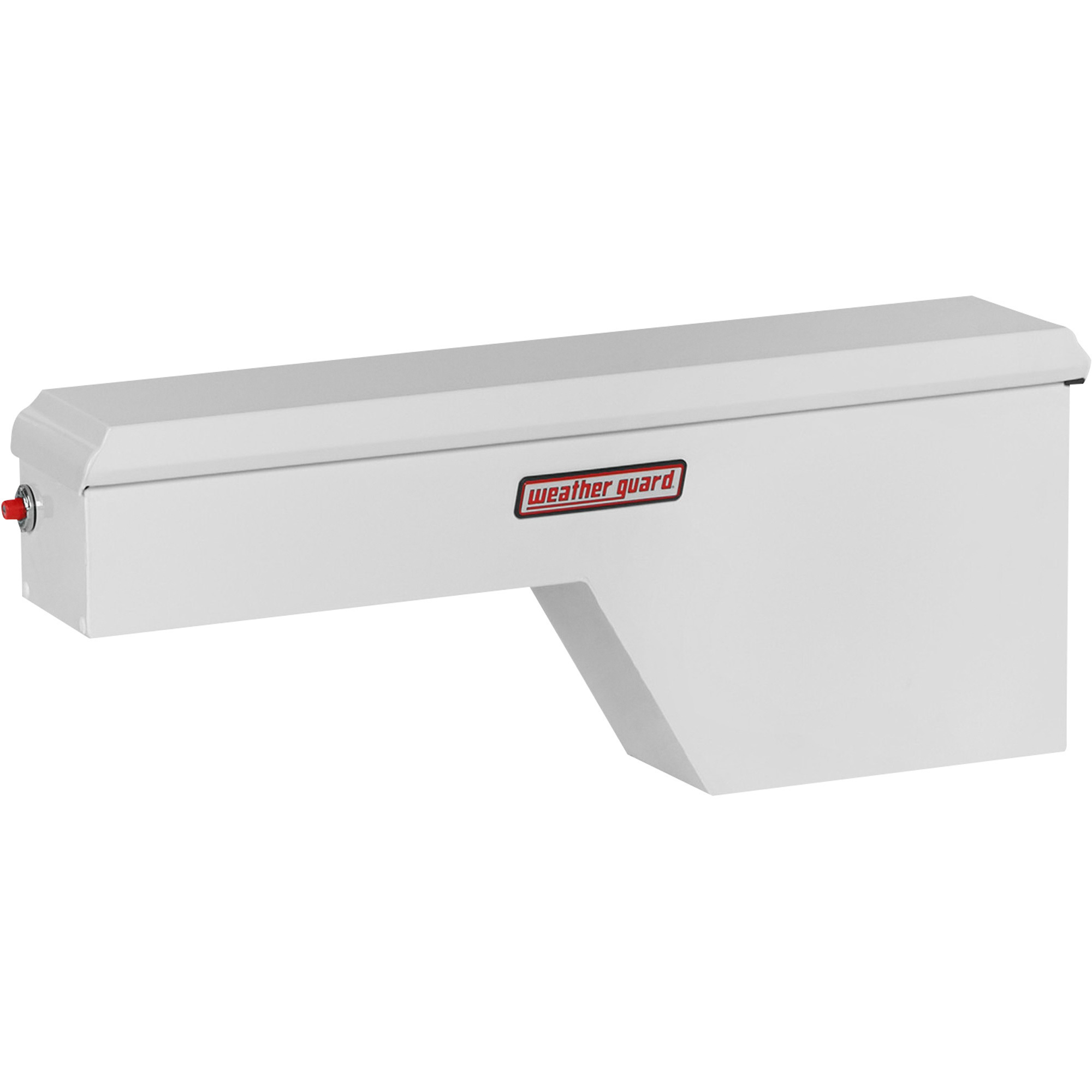 Weather Guard Wheel Well Truck Tool Box, Steel, Brite White, Passenger Side, 46.5Inch x 9.25Inch x 19.13Inch, Model 161-3-01