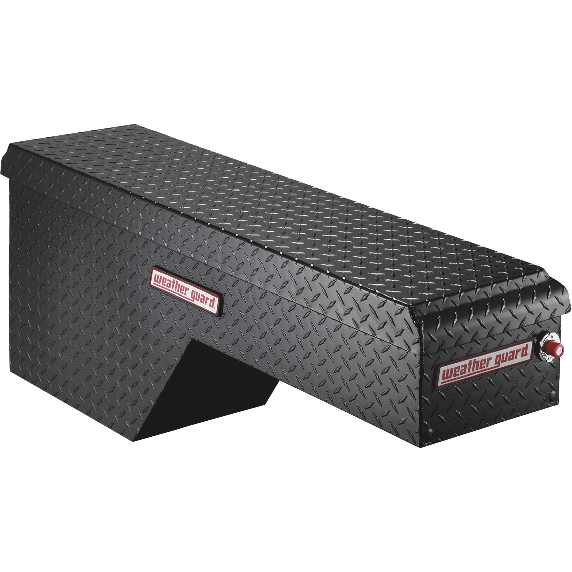 Weather Guard Wheel Well Truck Tool Box, Aluminum, Black Diamond Plate, Driver's Side, 46.75Inch x 13.5Inch x 19.5Inch, Model 172-5-01