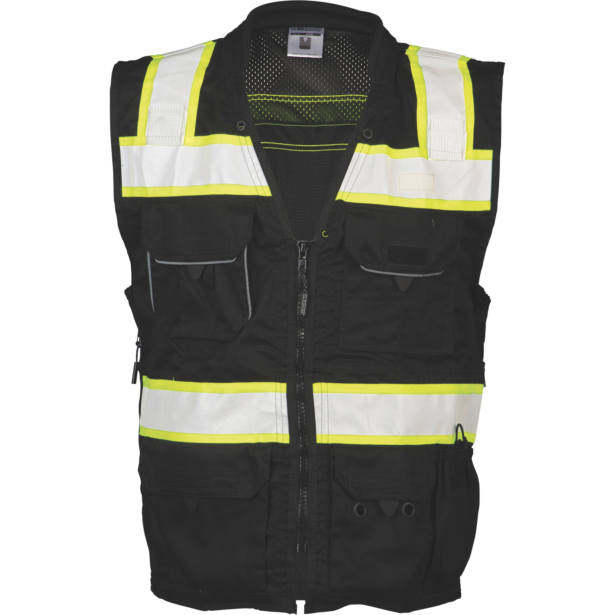 ML Kishigo Enhanced Visibility Professional Utility Vest â Black, 2XL, Model B500-2X