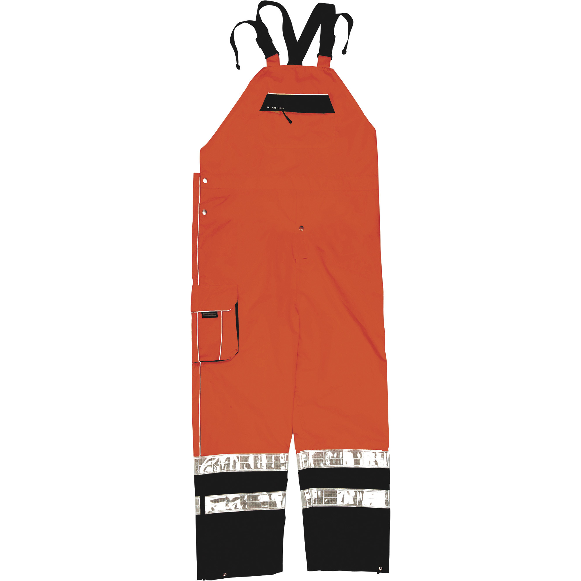 Kishigo Men's Premium Black Series Class E High Visibility Rain Bib Overalls â Orange, 2XL/3XL