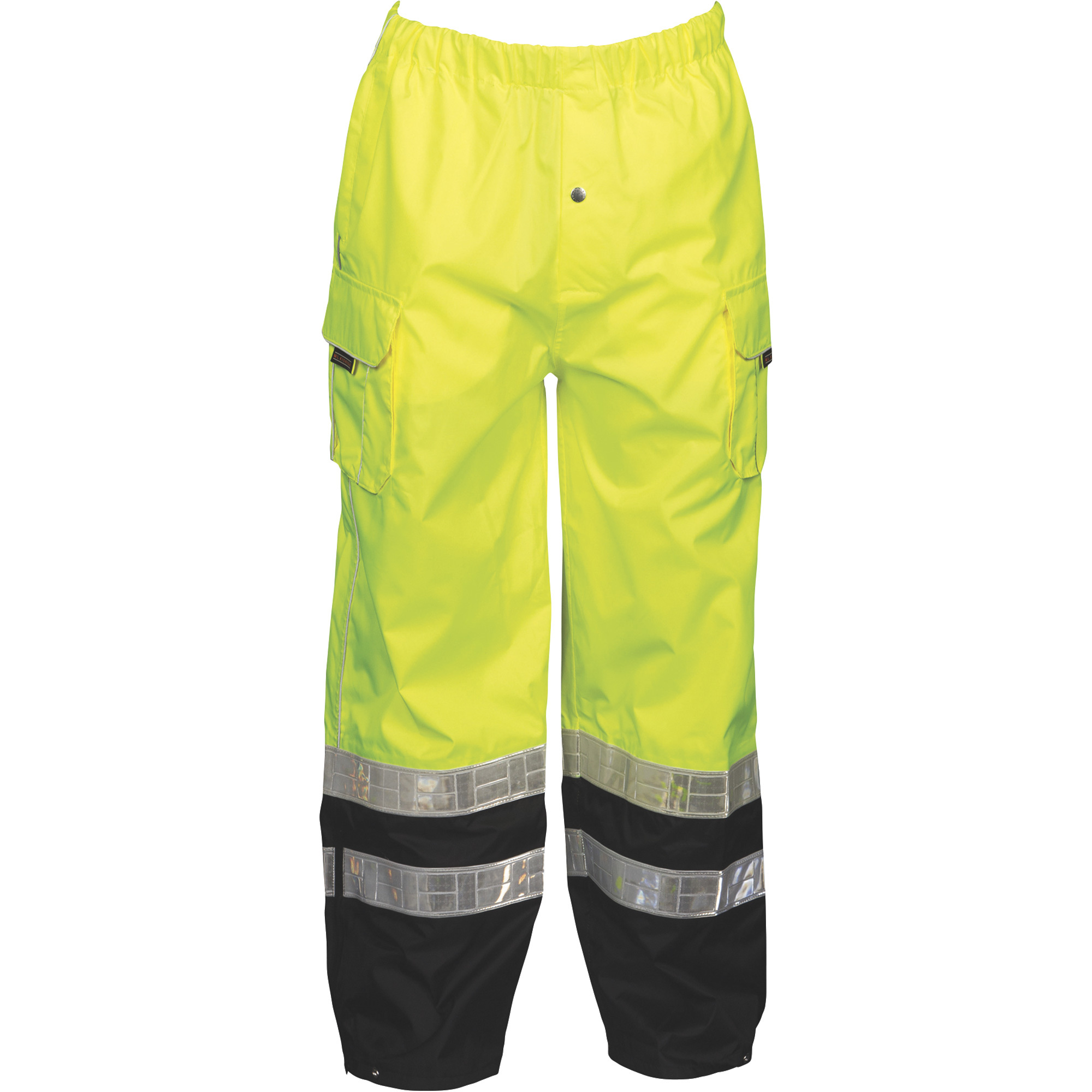Kishigo Premium Black Series Men's Class E High Visibility Rain Pants — Lime, 4XL/5XL -  RWP106-4X-5X