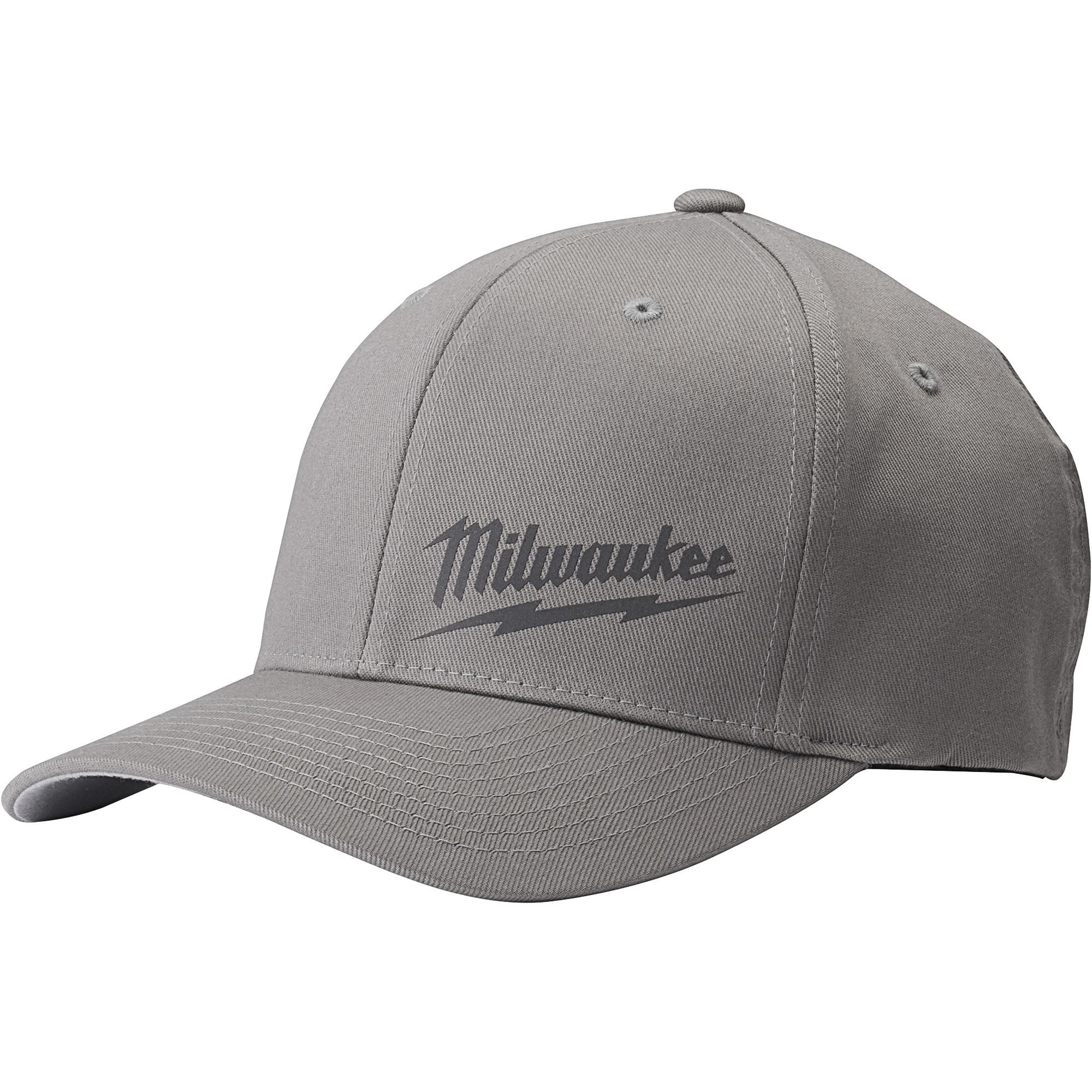 Milwaukee Men's FLEXFIT Fitted Hat, Gray, S/M, Model 504G-SM