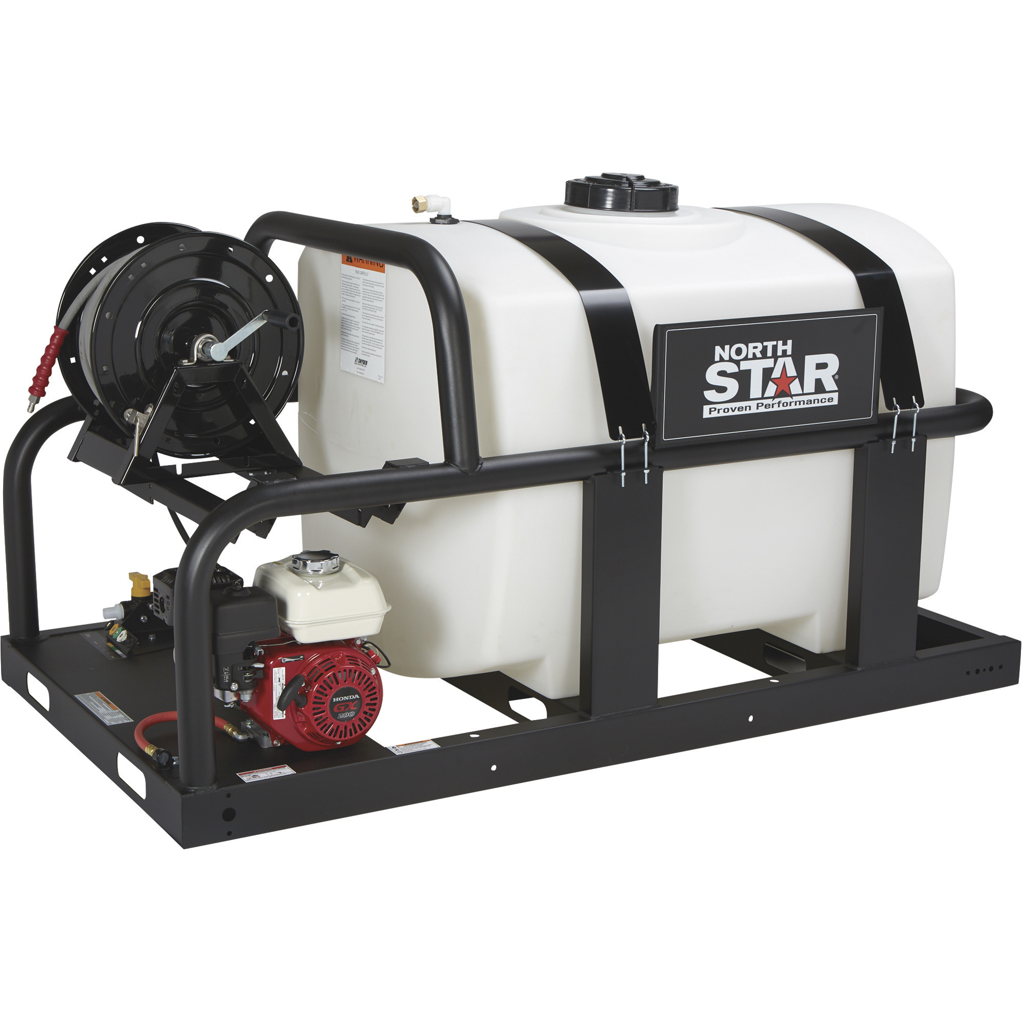 NorthStar 2000 PSI, 3.5 GPM Cold Water Pressure Washer Skid with 200-Gal. Tank â Honda Engine