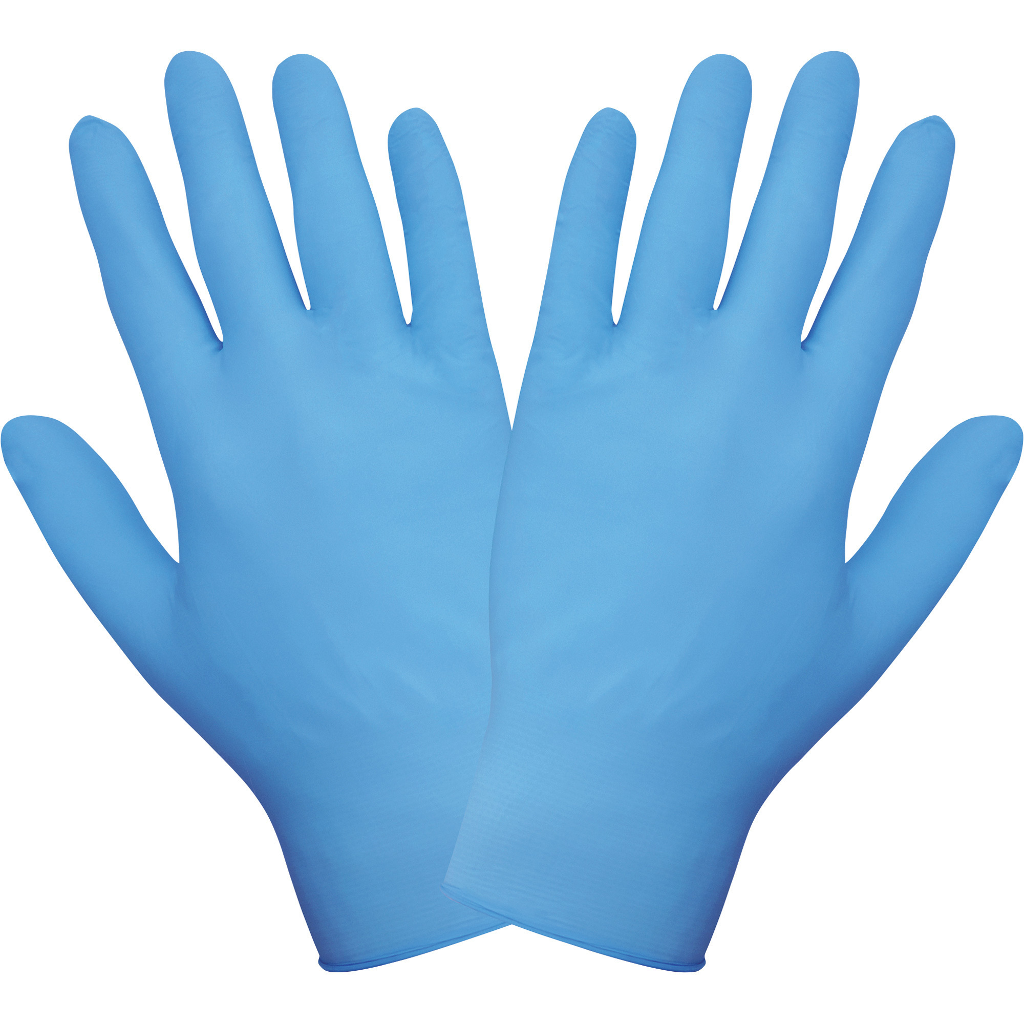 Global Glove Medical-Grade Disposable 5 Mil Nitrile Gloves - 50 Pairs, Blue, Powder-Free, XL, Model 705PF-XL