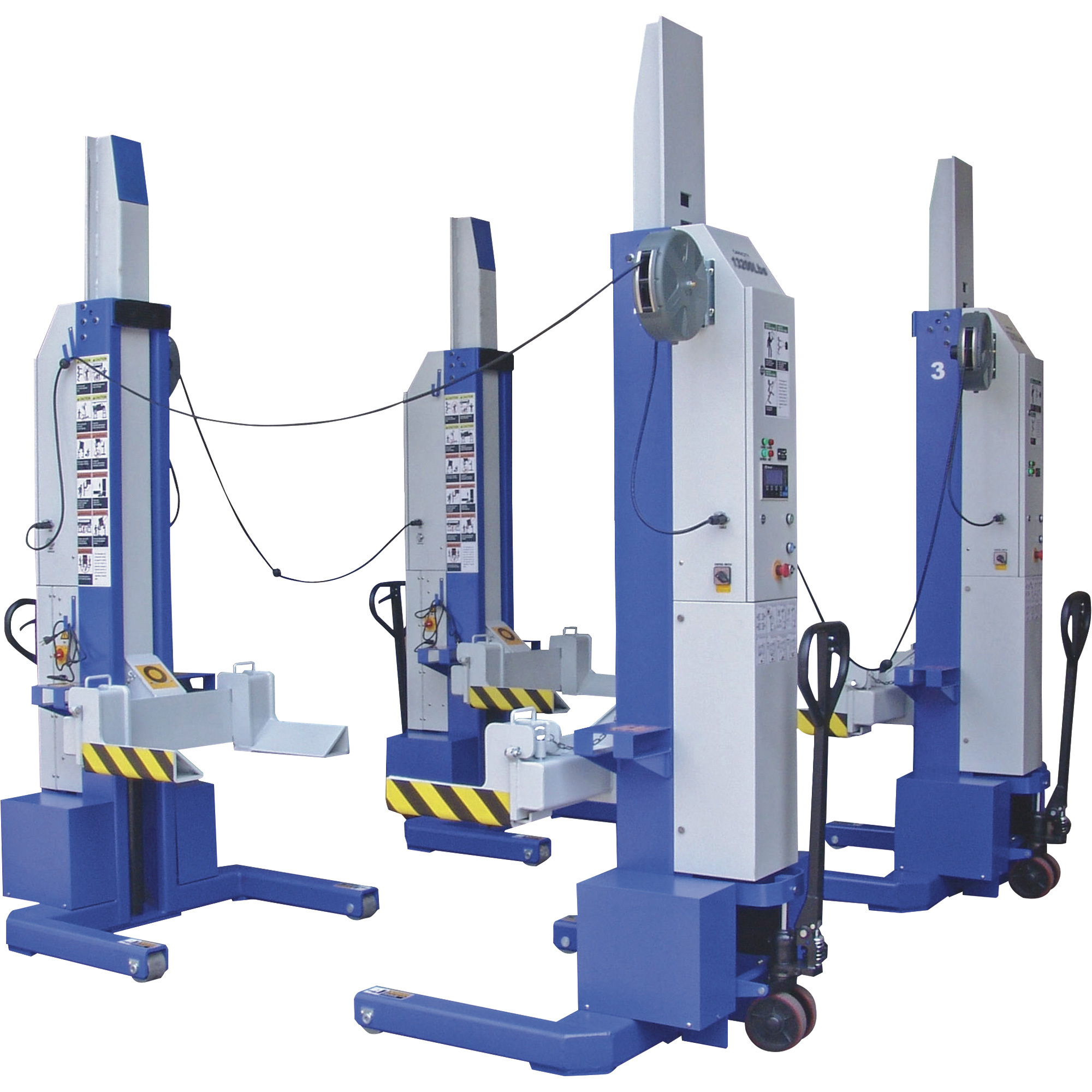 Ideal Mobile Column Lifts â 4-Piece Set, 52,800-Lb. Capacity, 24 Volt, Model MSC-13K-B-452