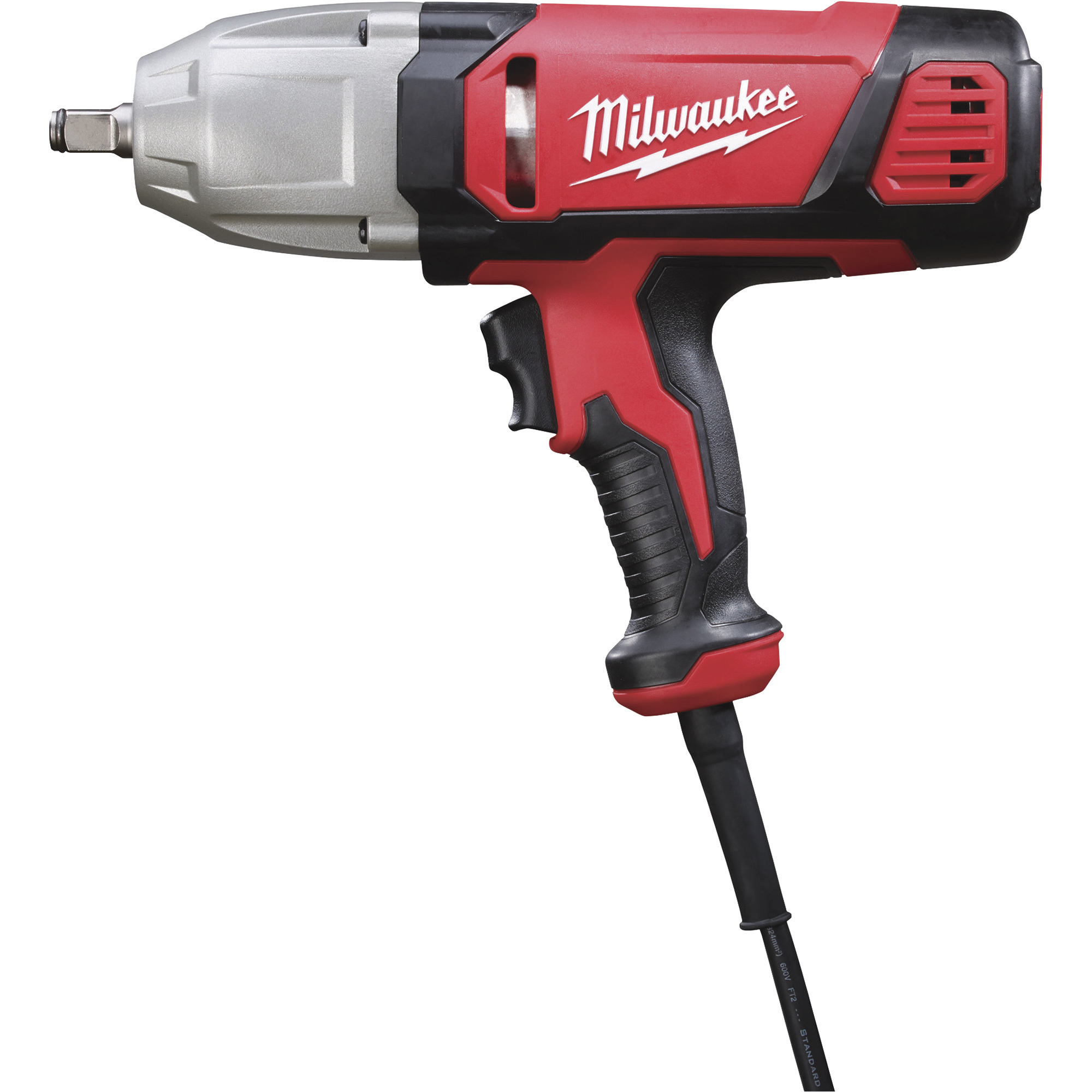 Electric Corded Impact Wrench with Friction Ring and Rocker Switch — 1/2Inch Drive, 300 Ft.-Lbs. Torque, Model - Milwaukee 9071-20