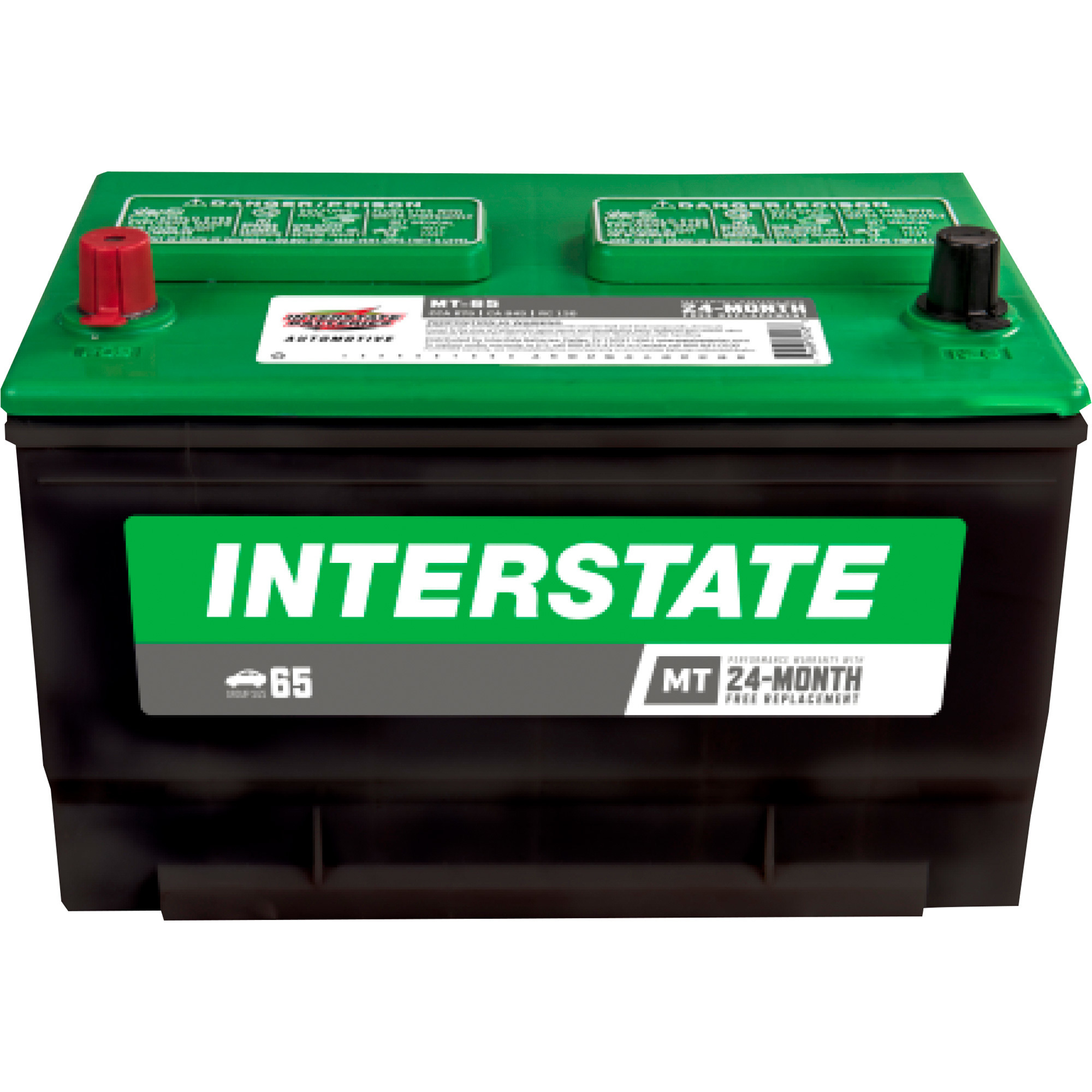 Interstate Batteries Automotive Battery, Group Size 65, 12 Volt, Sealed Lead Acid, Model MT-65