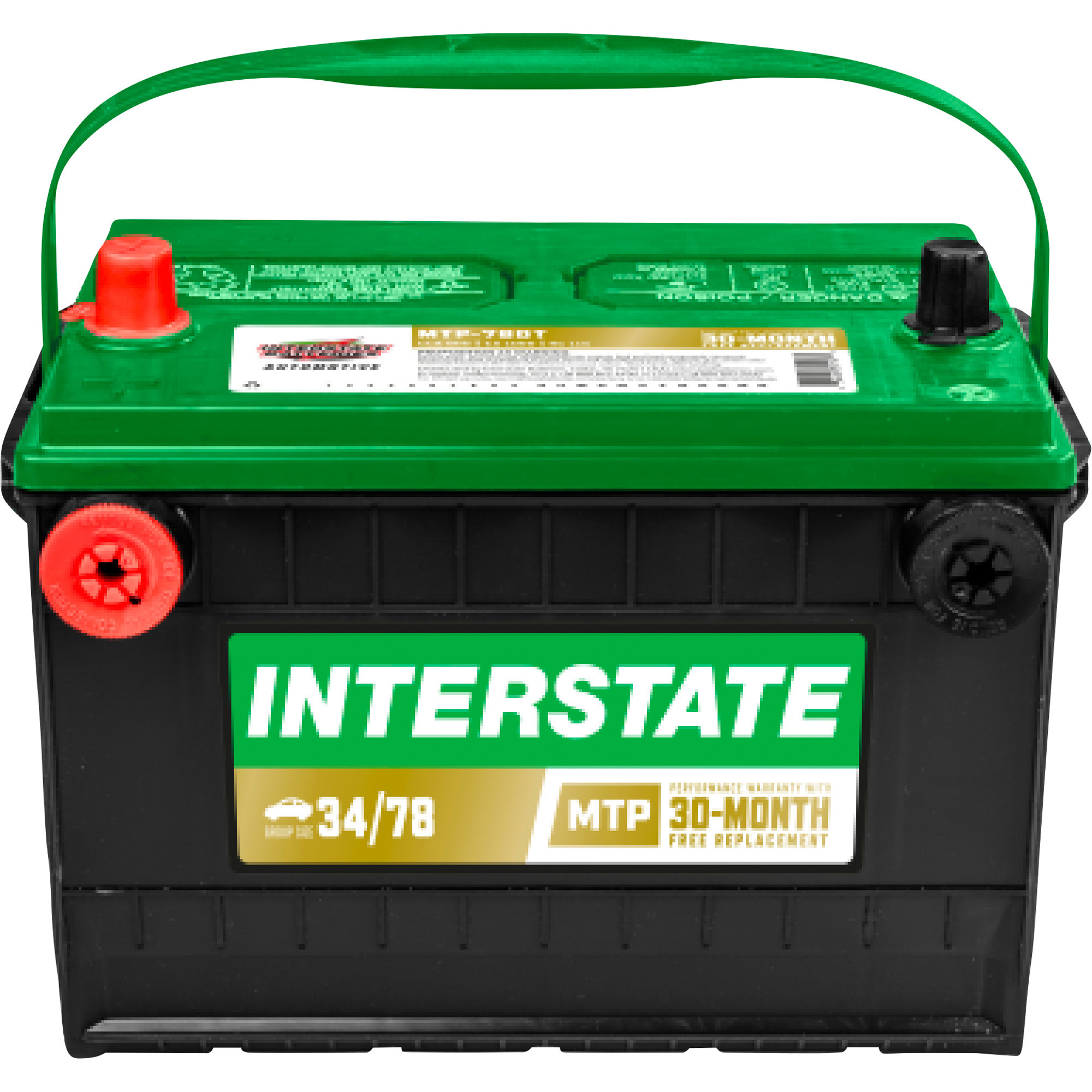 Interstate Heavy-Duty Dual-Terminal Battery, Group Size 78, 12 Volt, Model MTP-78DT