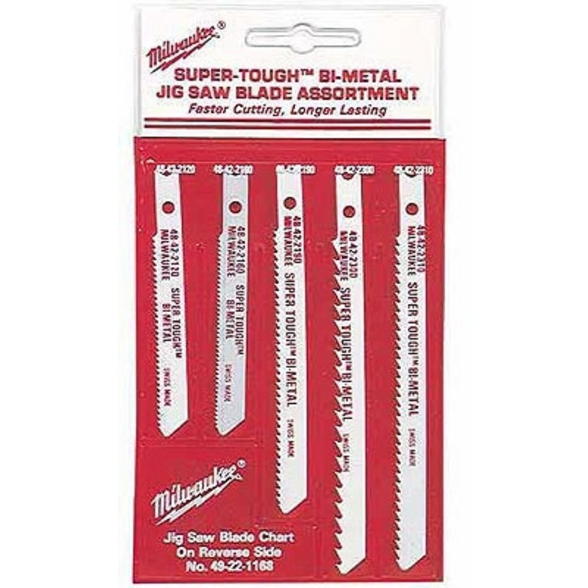 Milwaukee 5-Pack Assorted Jig Saw Blades, 4Inch, Model 49-22-1168